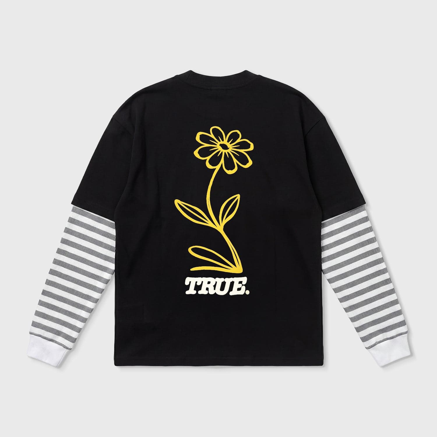 Flower Boxy LS - Black
