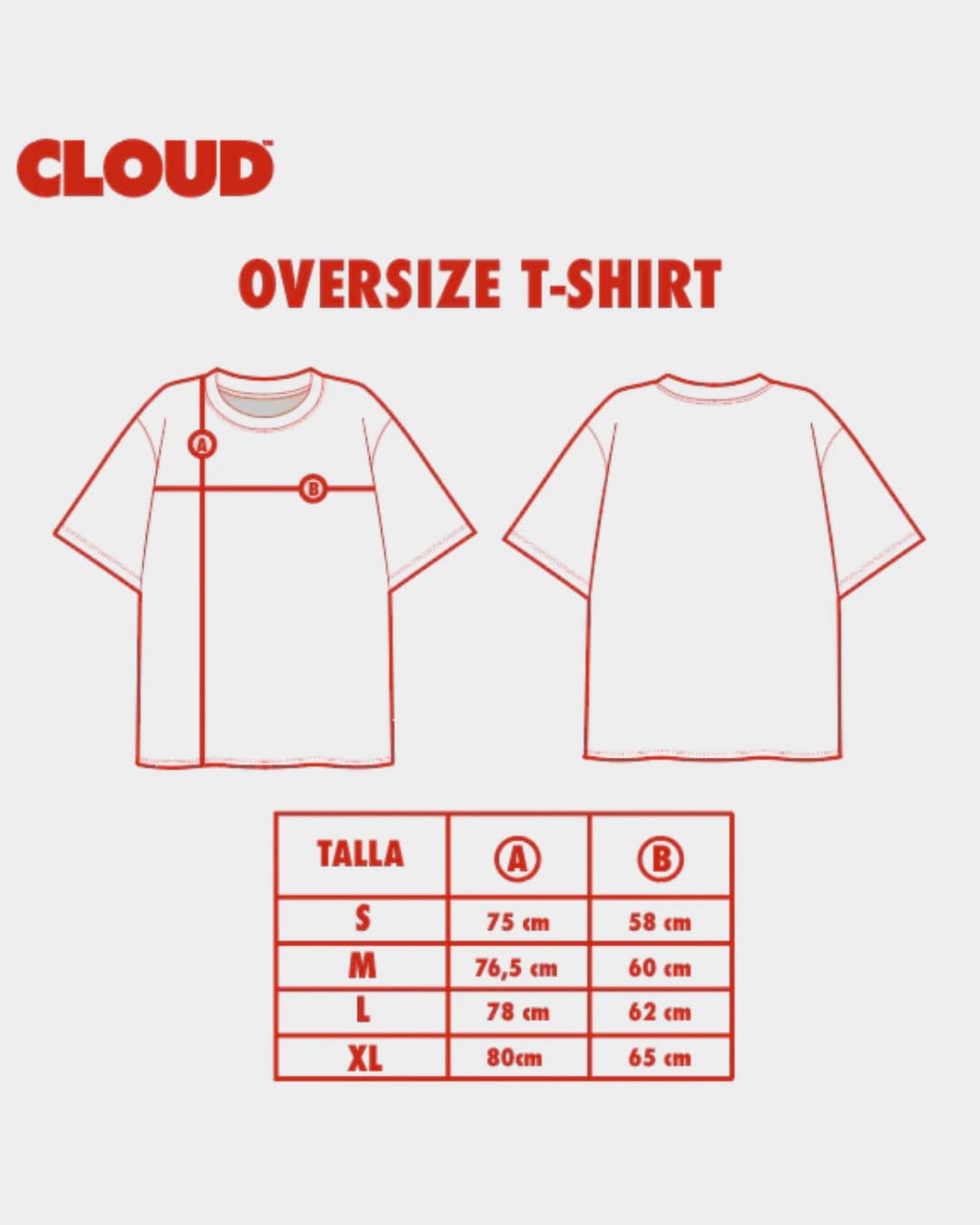 CAMISETA BLOCK ROJO SOBRE BLANCO OVERSIZE - imagen 3