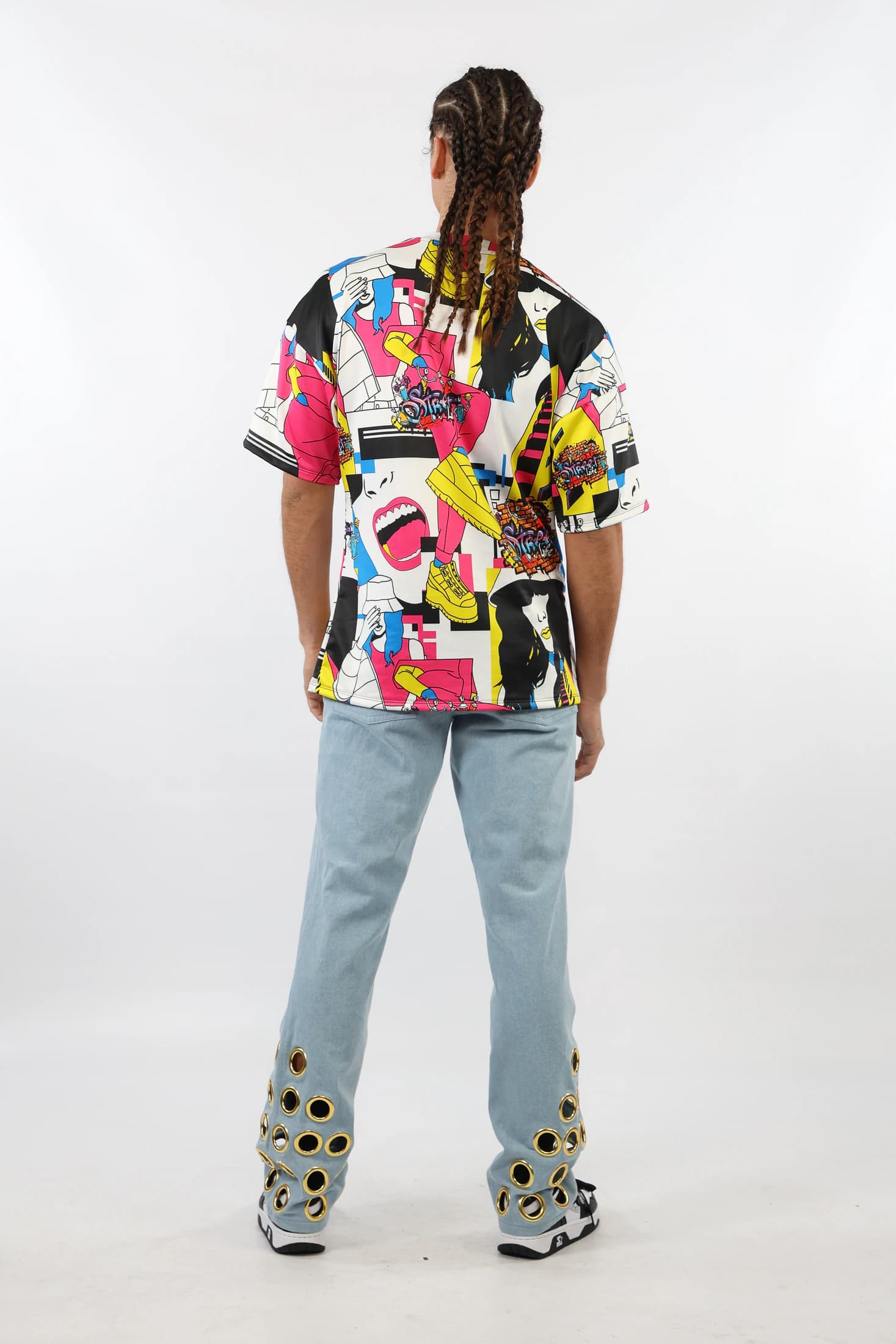 Wide Leg Jeans With Grommets - imagen 2