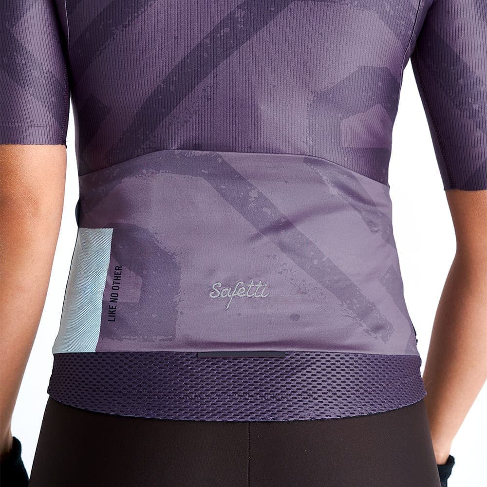 CAMISA CICLISMO MANGA CORTA ENGRAVED PURPLE PARA MUJER - imagen 3