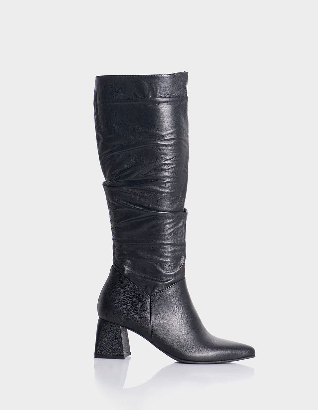 Bota Evangeline Cuero Negro - imagen 1