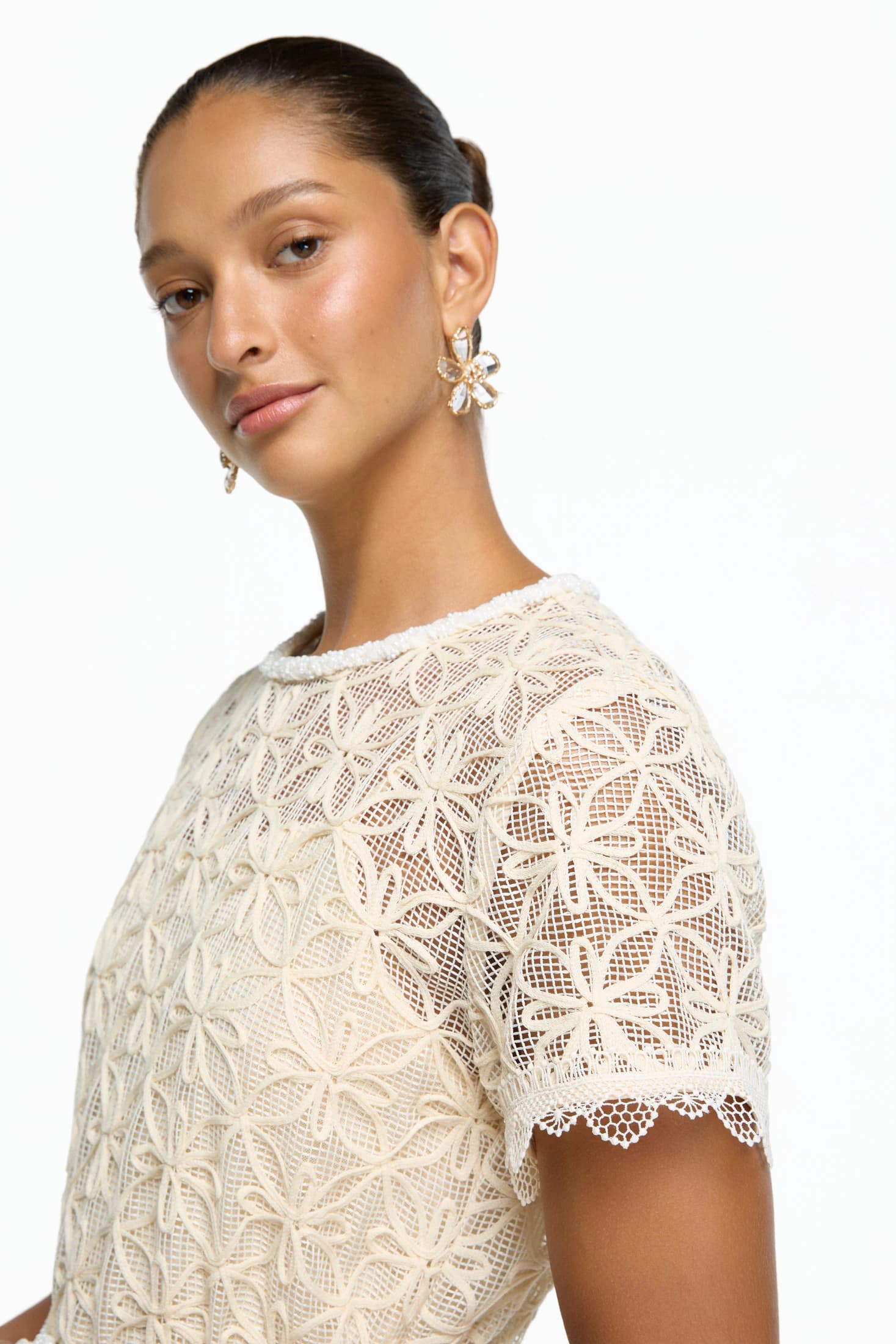 KAELA MINI DRESS CREAM - imagen 3