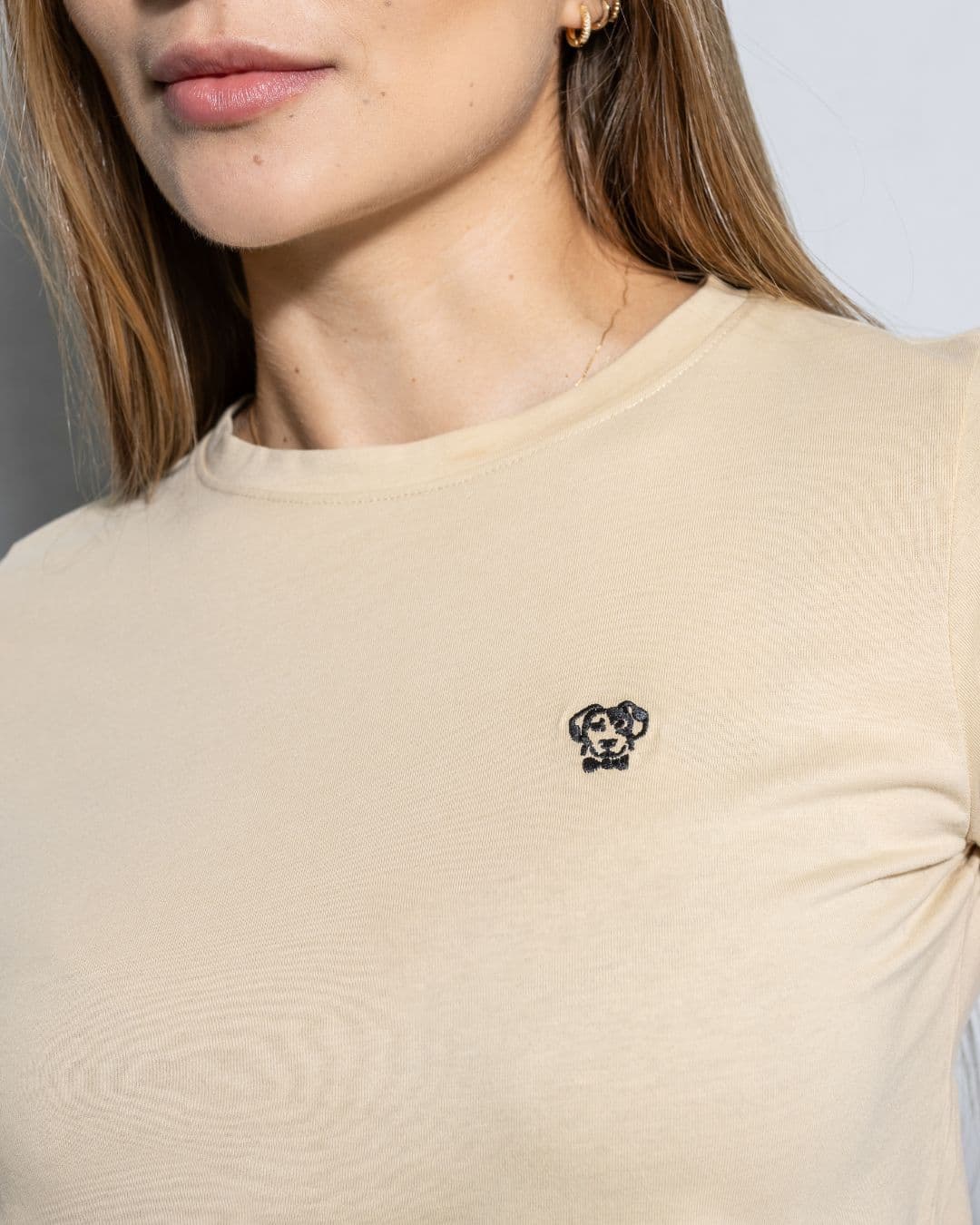 Camiseta Antimanchas de Mujer Beige - imagen 4