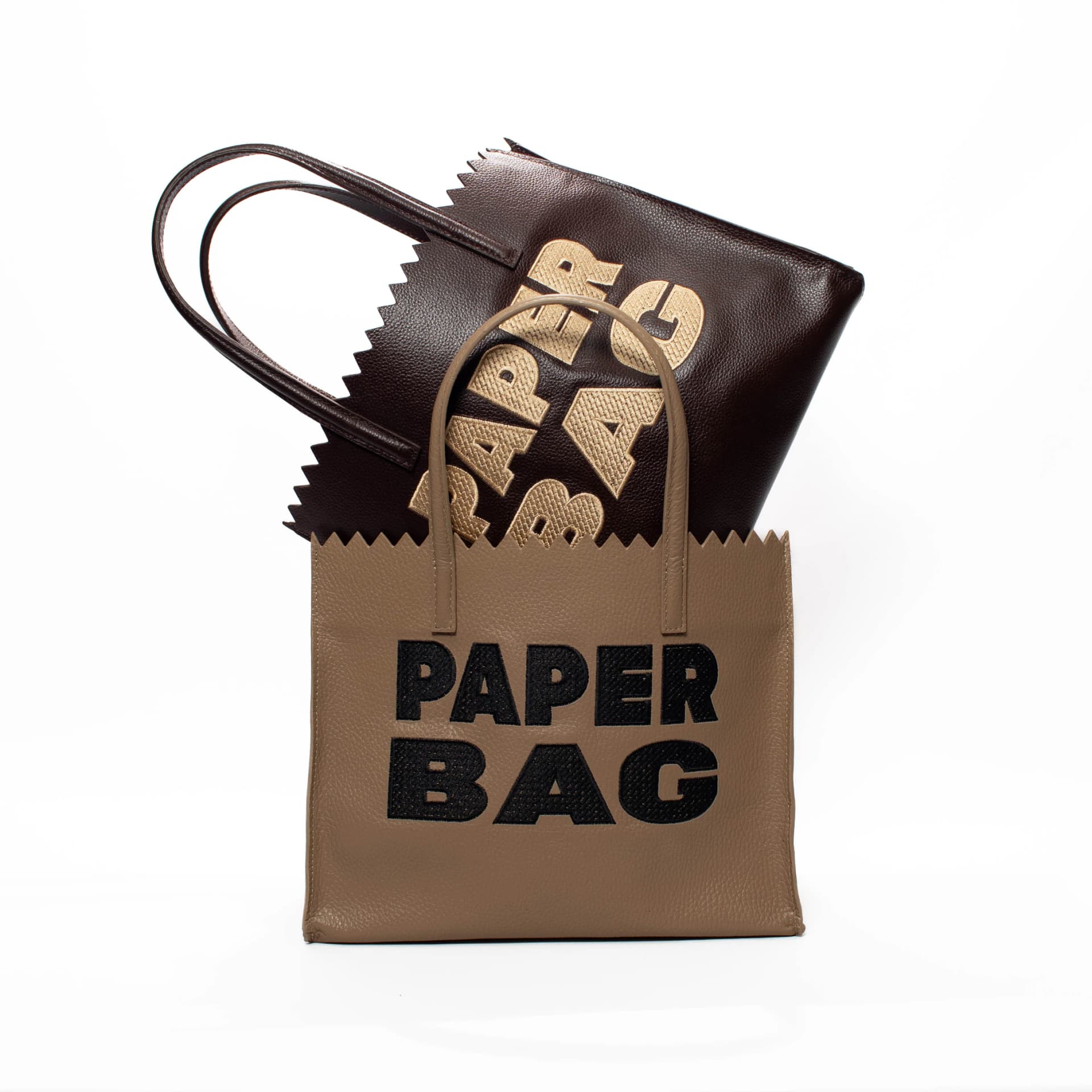 Paper Bag Shorts chocolate x beige - imagen 2