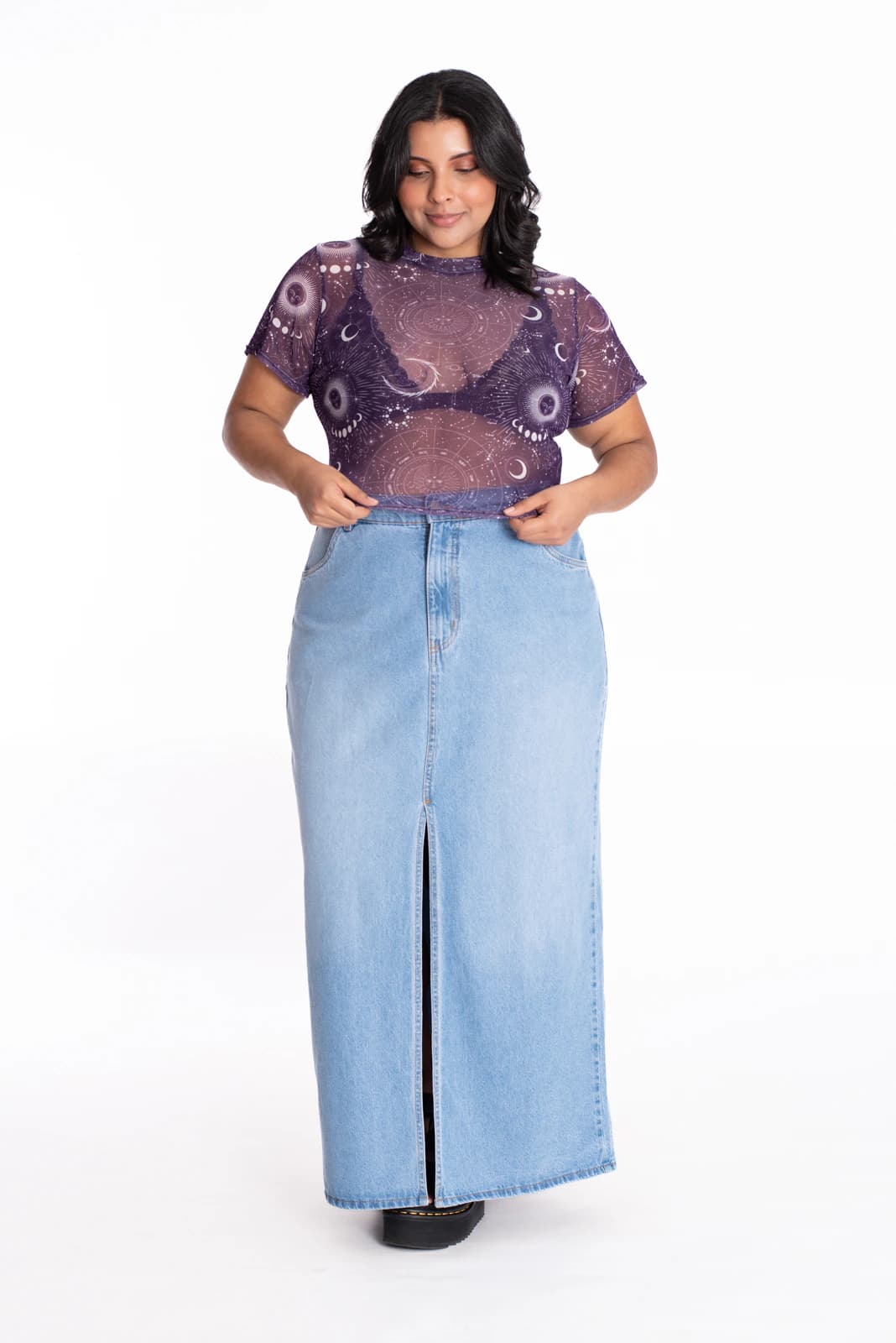 Crop Top Malla Astra Morado - imagen 2