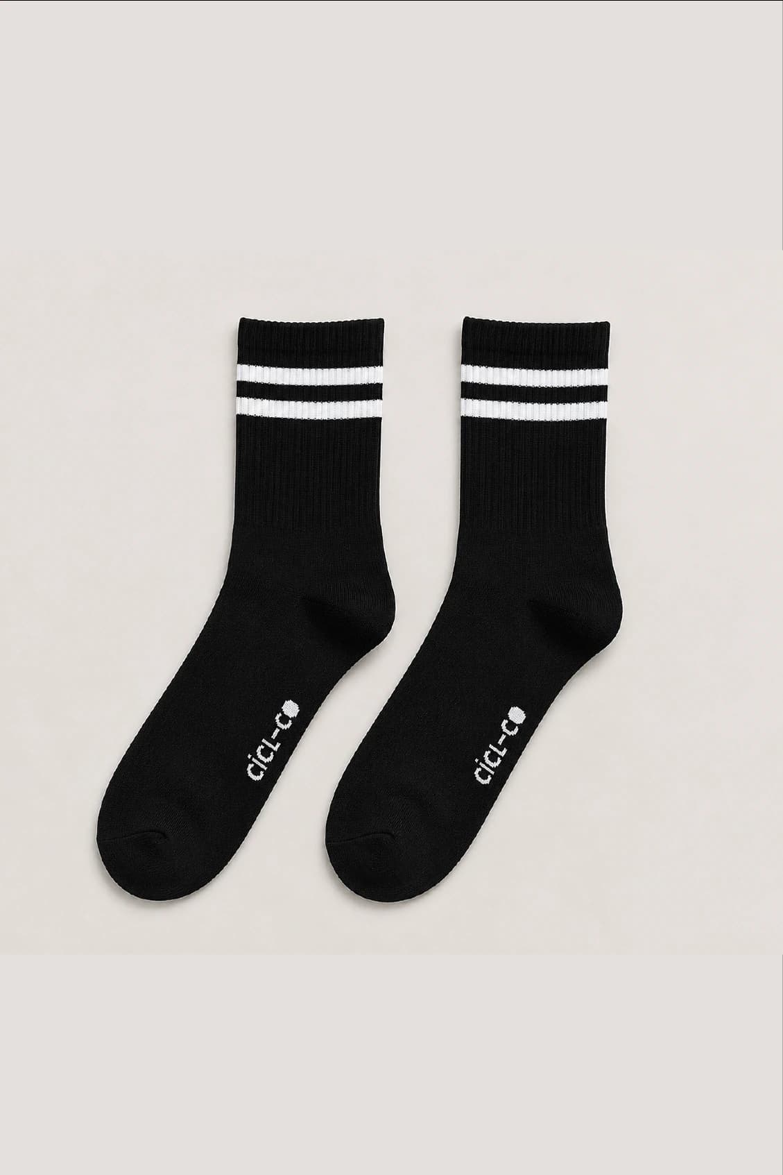 Medias Cortas Negro Rayas