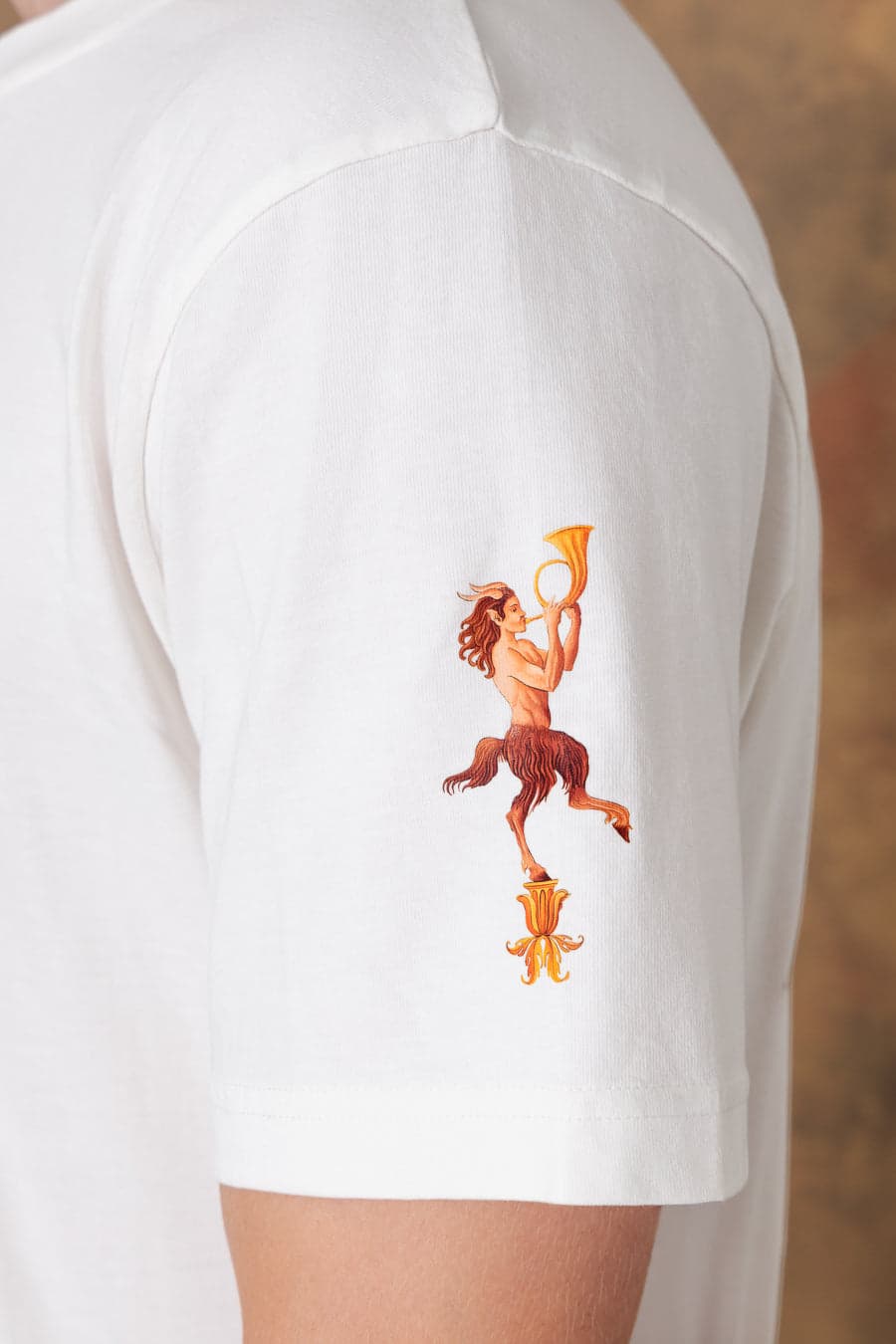 Men's cotton t-shirt panteon white - imagen 4