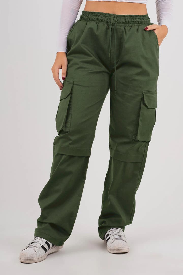 PANTALON CARGO UNISEX ESENSIALES BOTA RECTA EN DRILL MUJER - imagen 14