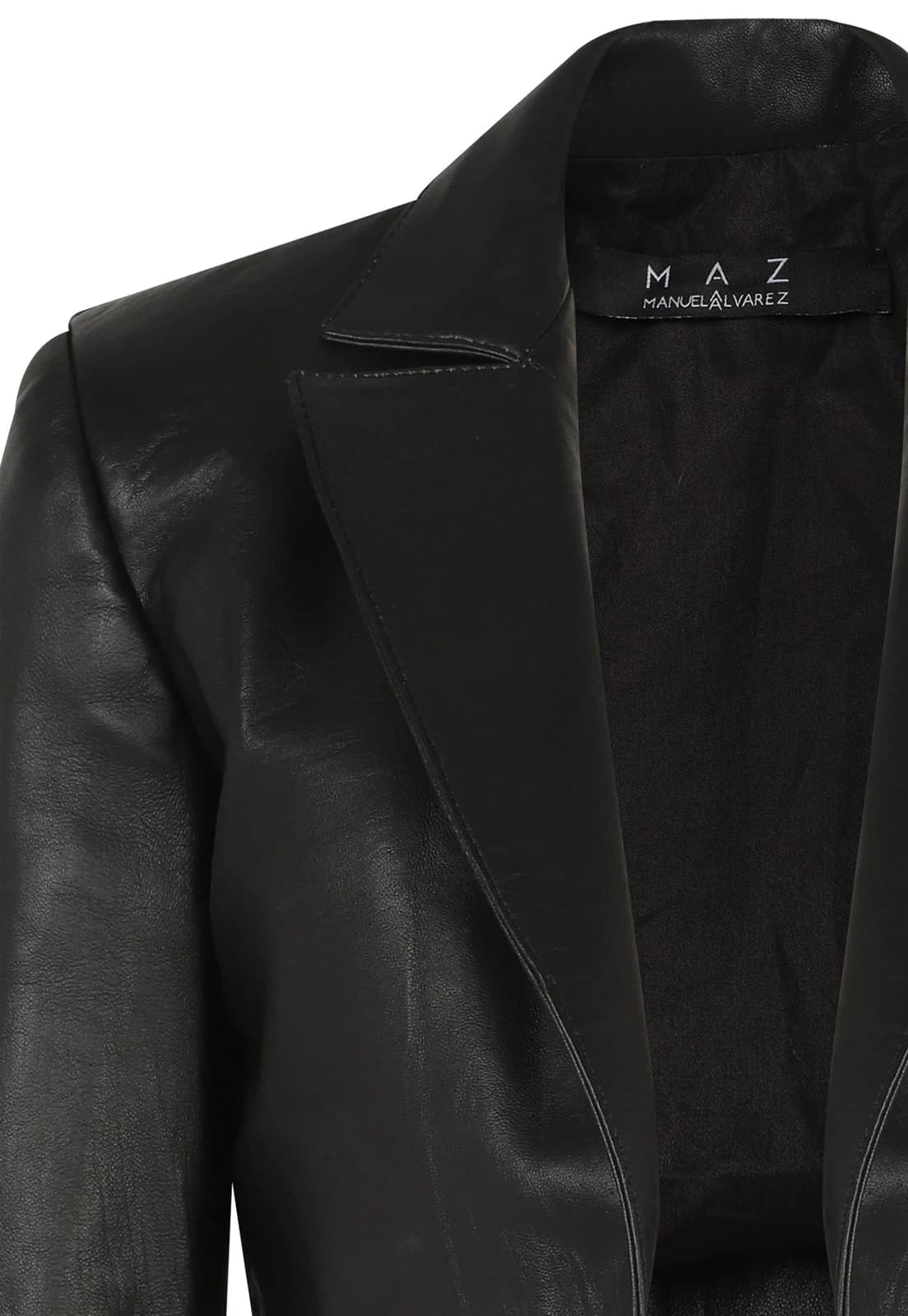 CROP LEATHER BLAZER - imagen 5