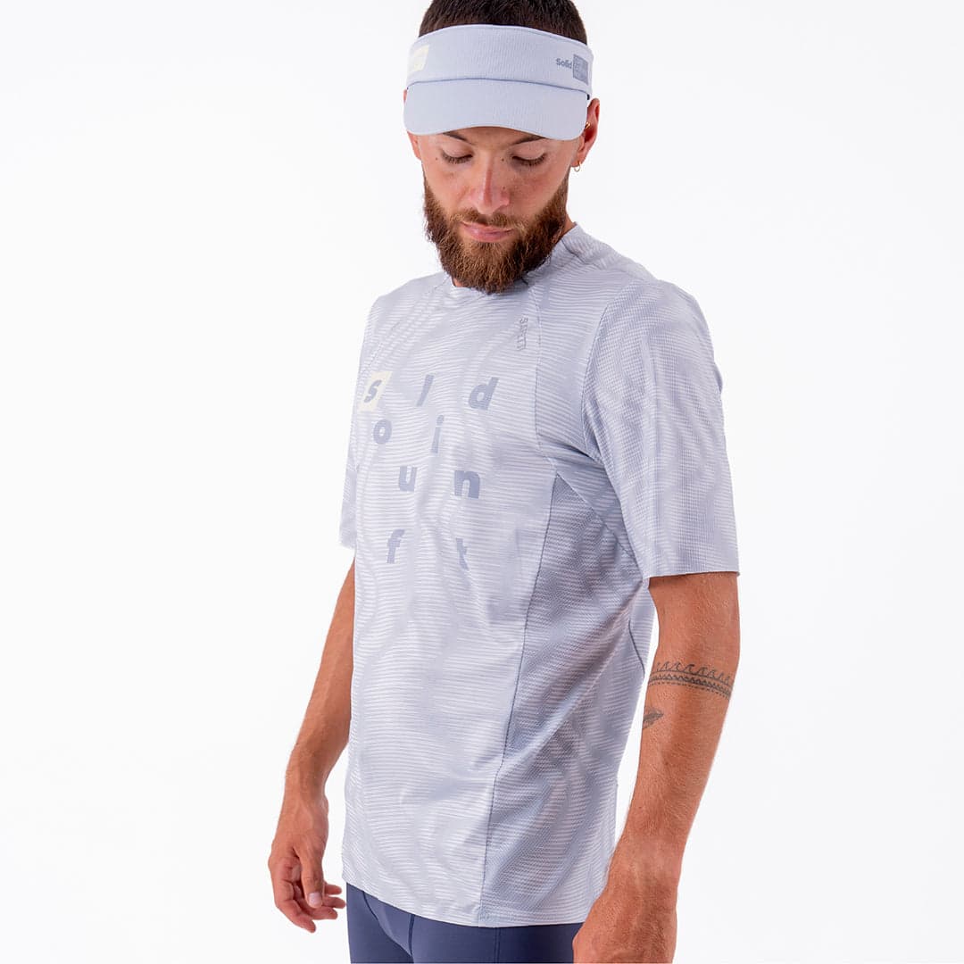 CAMISETA RUNNING MANGA CORTA PRO 405 GRIS CLARO PARA HOMBRE - imagen 3