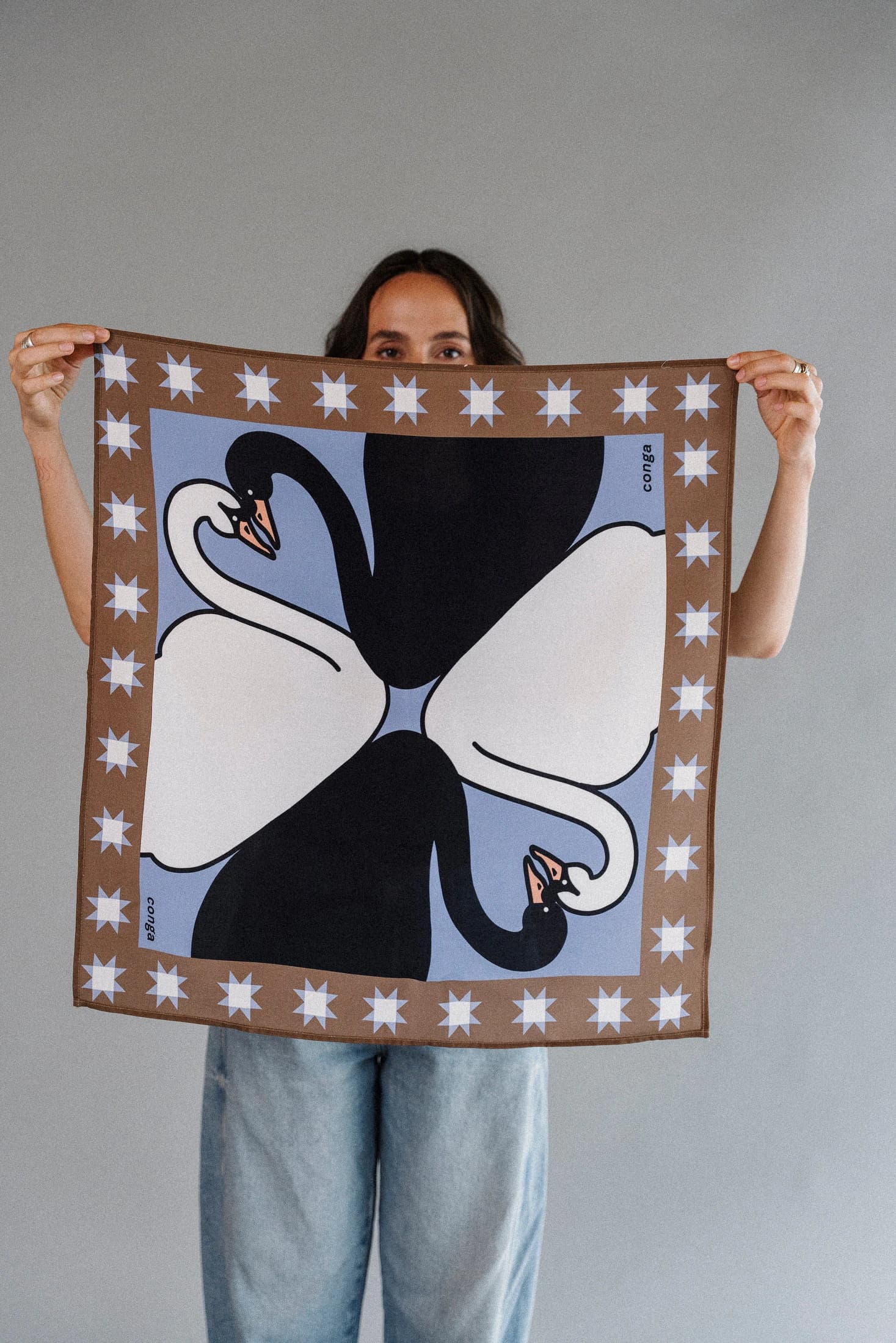 Pashmina CISNES ENAMORADOS - imagen 6