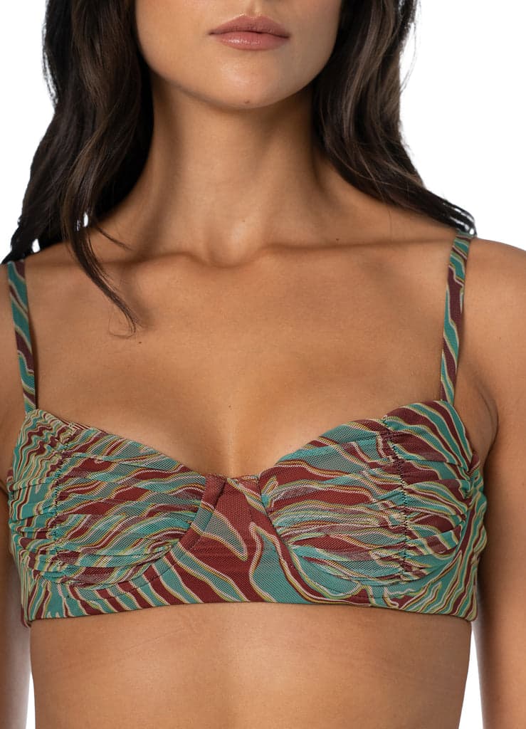 Maaji Zebra Tide Violeta Unmolded Underwire Bikini Top - imagen 2