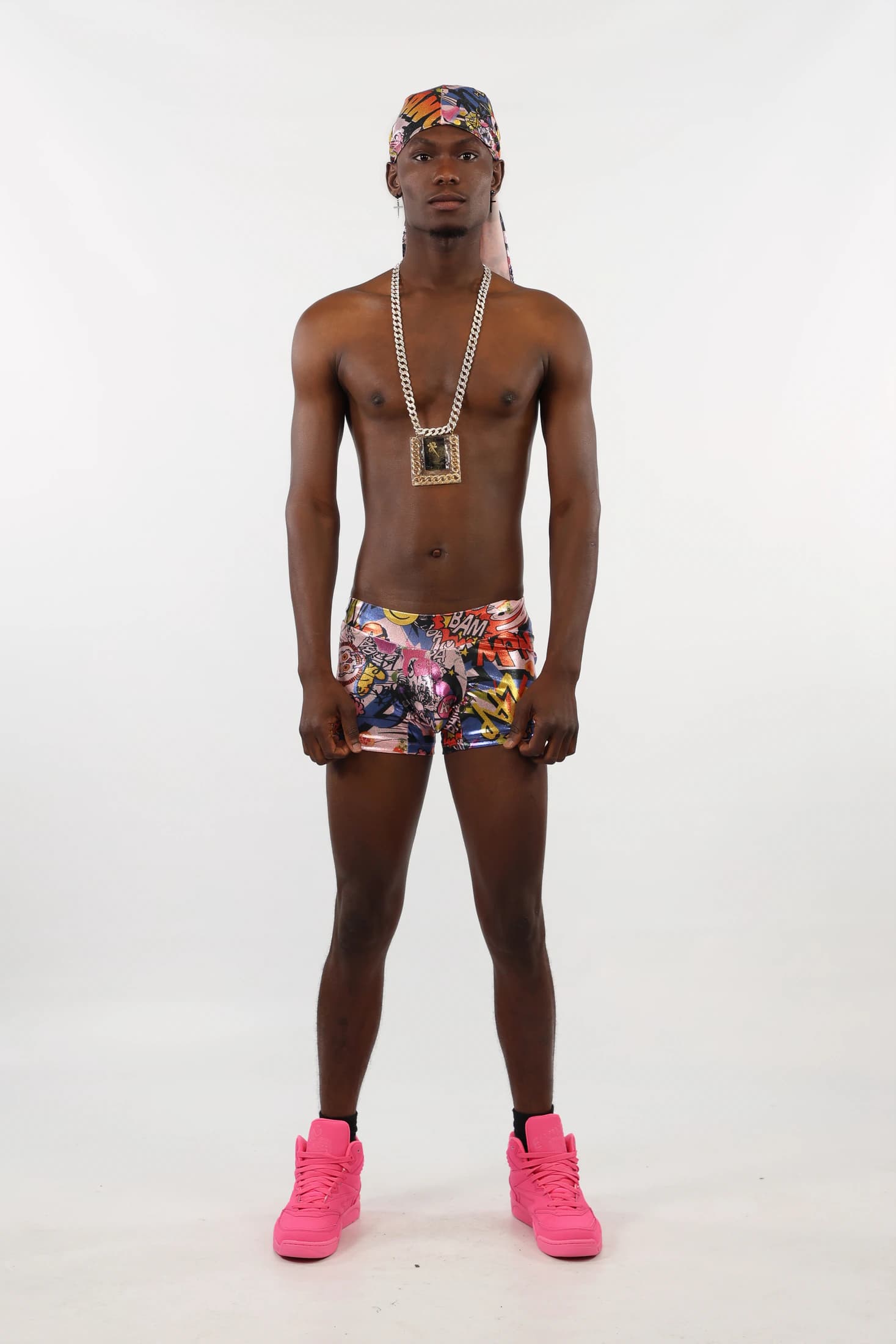 Animated Swim Trunks With Matching Durag - imagen 1