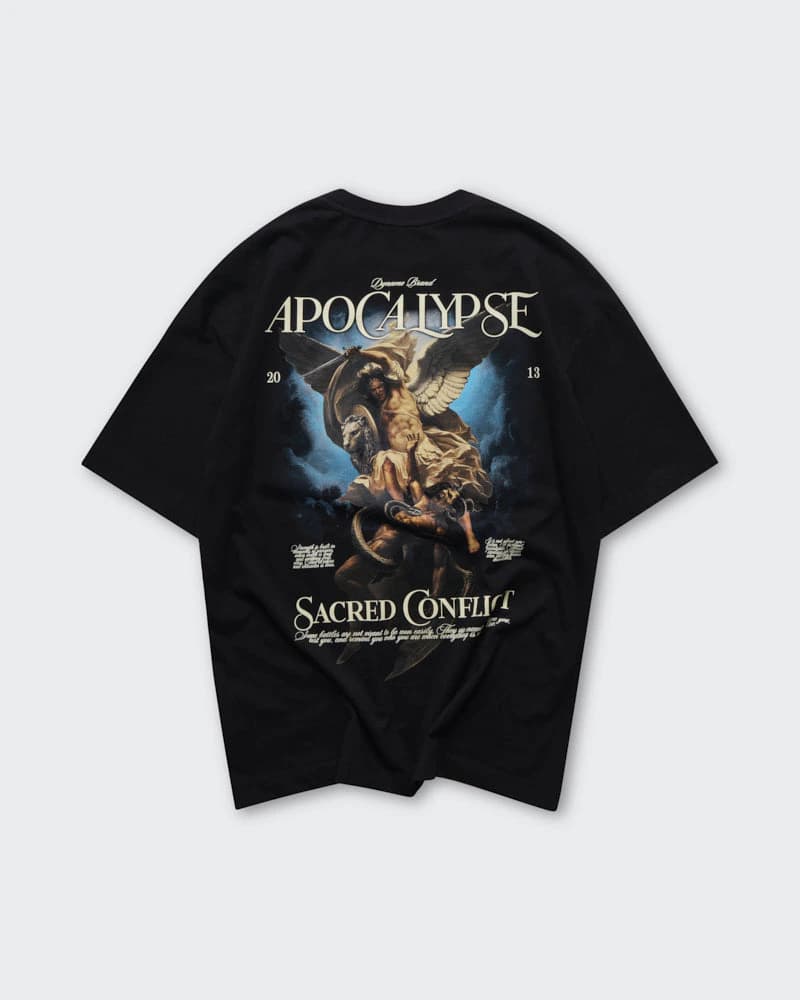 Camiseta Negra Oversize Apocalypse - imagen 1