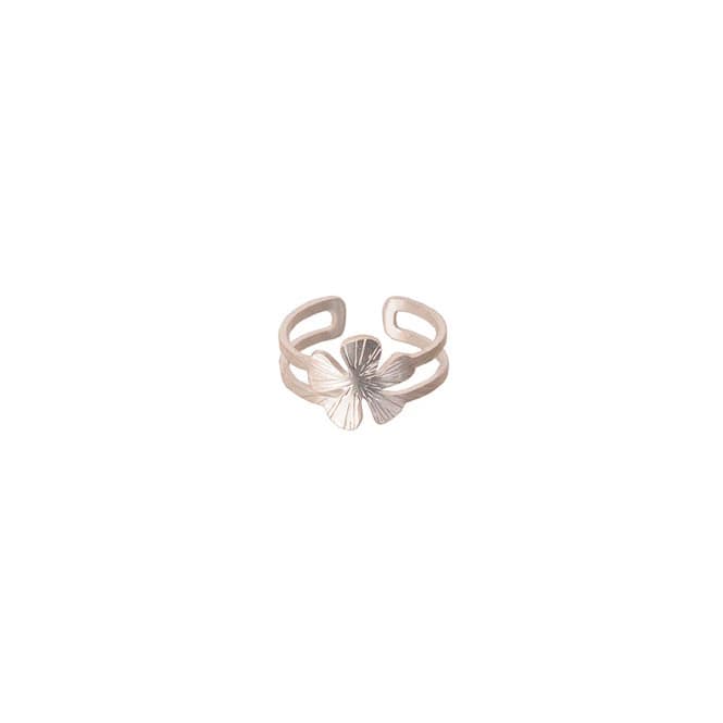 Anillo falange flor Edén plateado - imagen 1