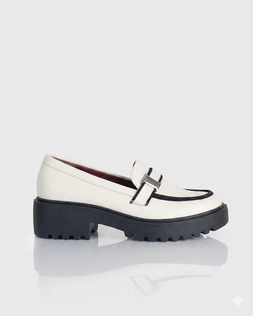 Mocasin Zenda cuero Beige - imagen 1