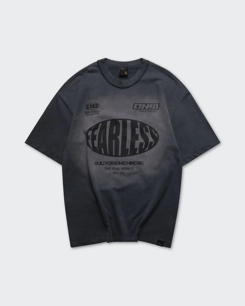 Camiseta Gris Oversize Fearless - imagen 1