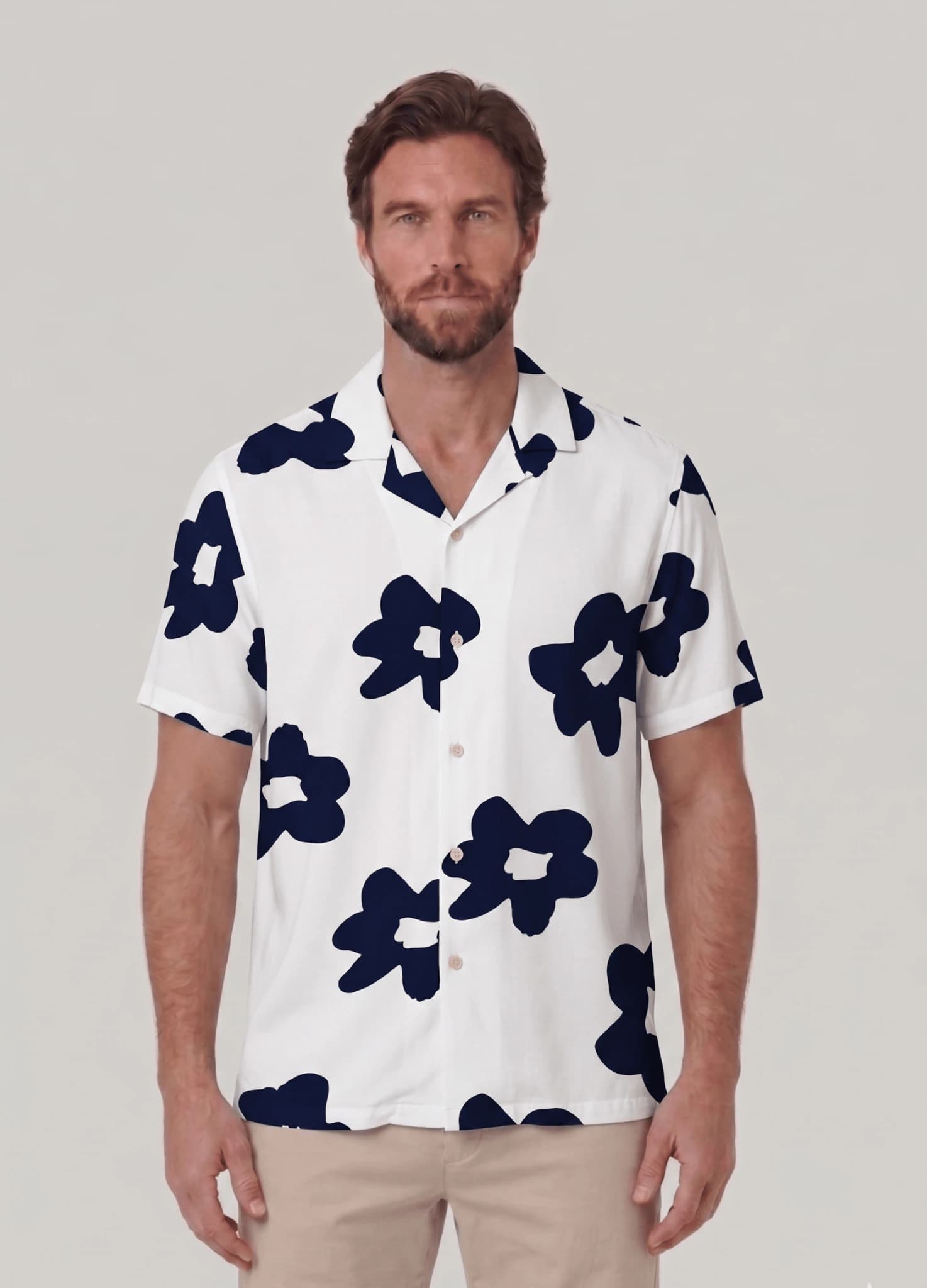 Camisa estampada manga corta para hombre Jon Sonen 027225059 - imagen 1