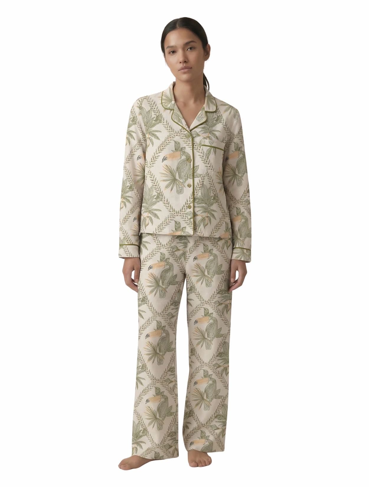 SET PIJAMA BOTANICAL SCRIPT - imagen 1