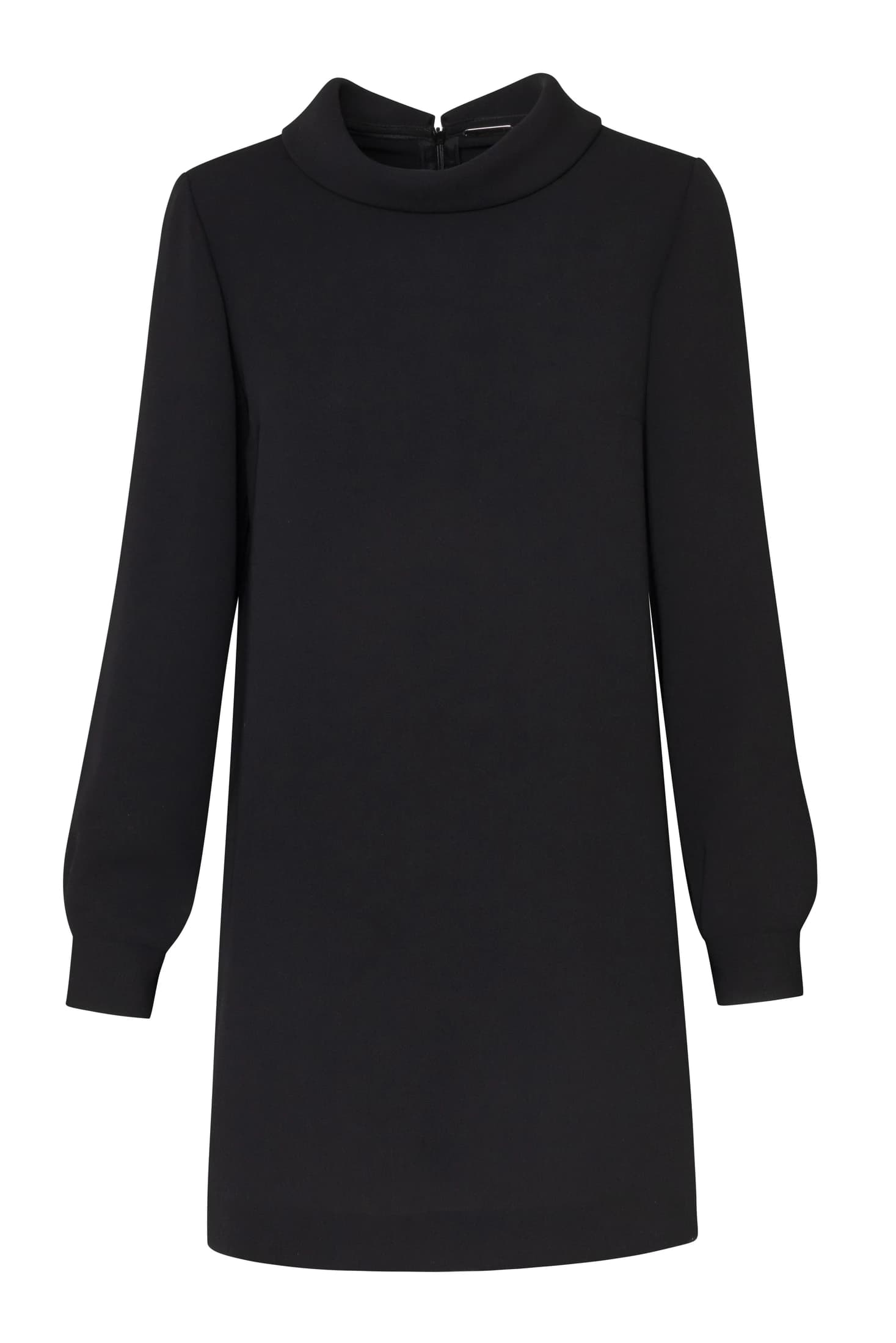 High-Neck Long-Sleeve Cady Mini Dress - imagen 2