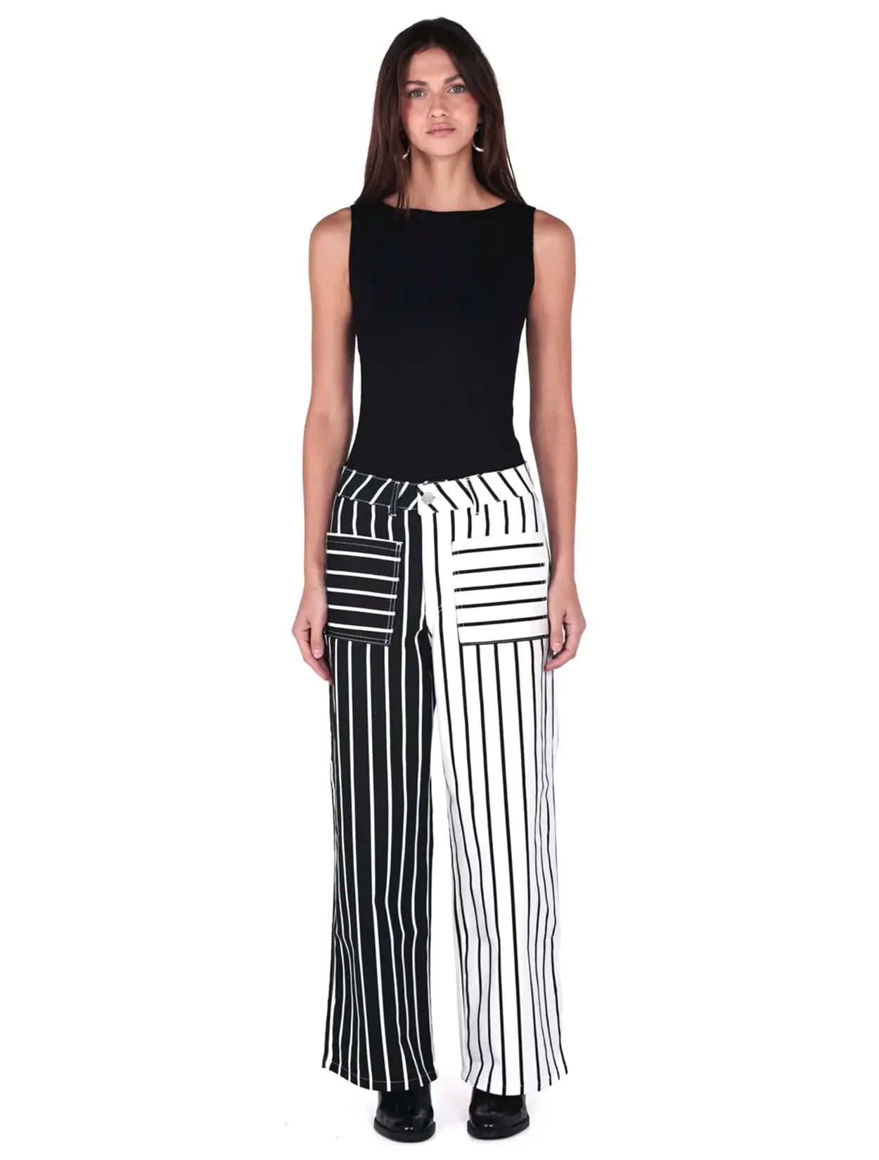 PANTALÓN LÍNEAS BICOLOR - imagen 1