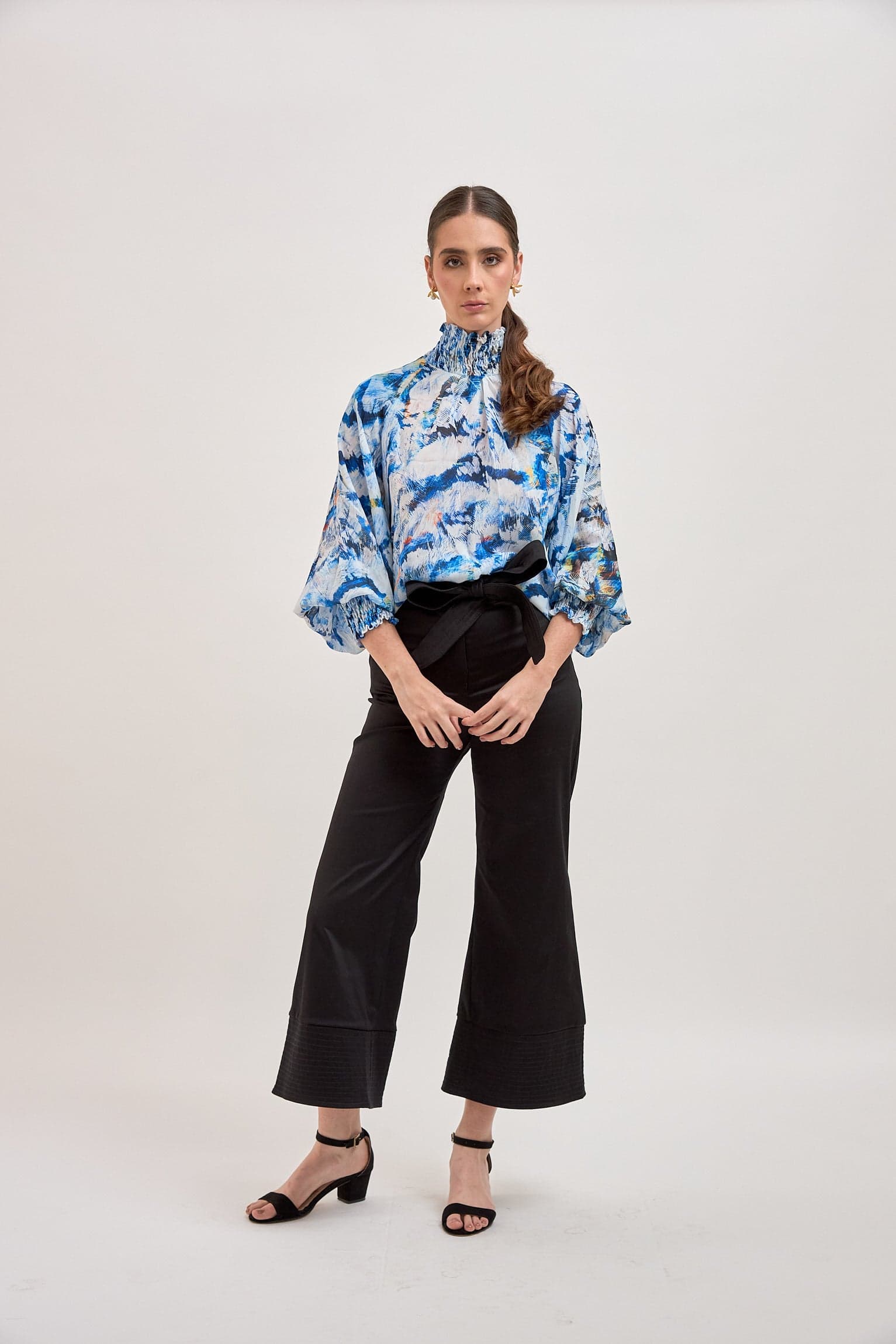 Blusa Brestel Plumas Azul - imagen 7