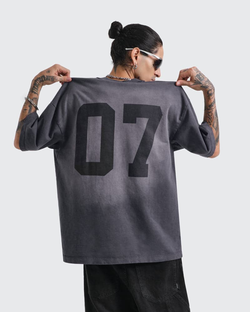 Camiseta Gris Oversize Fearless - imagen 5