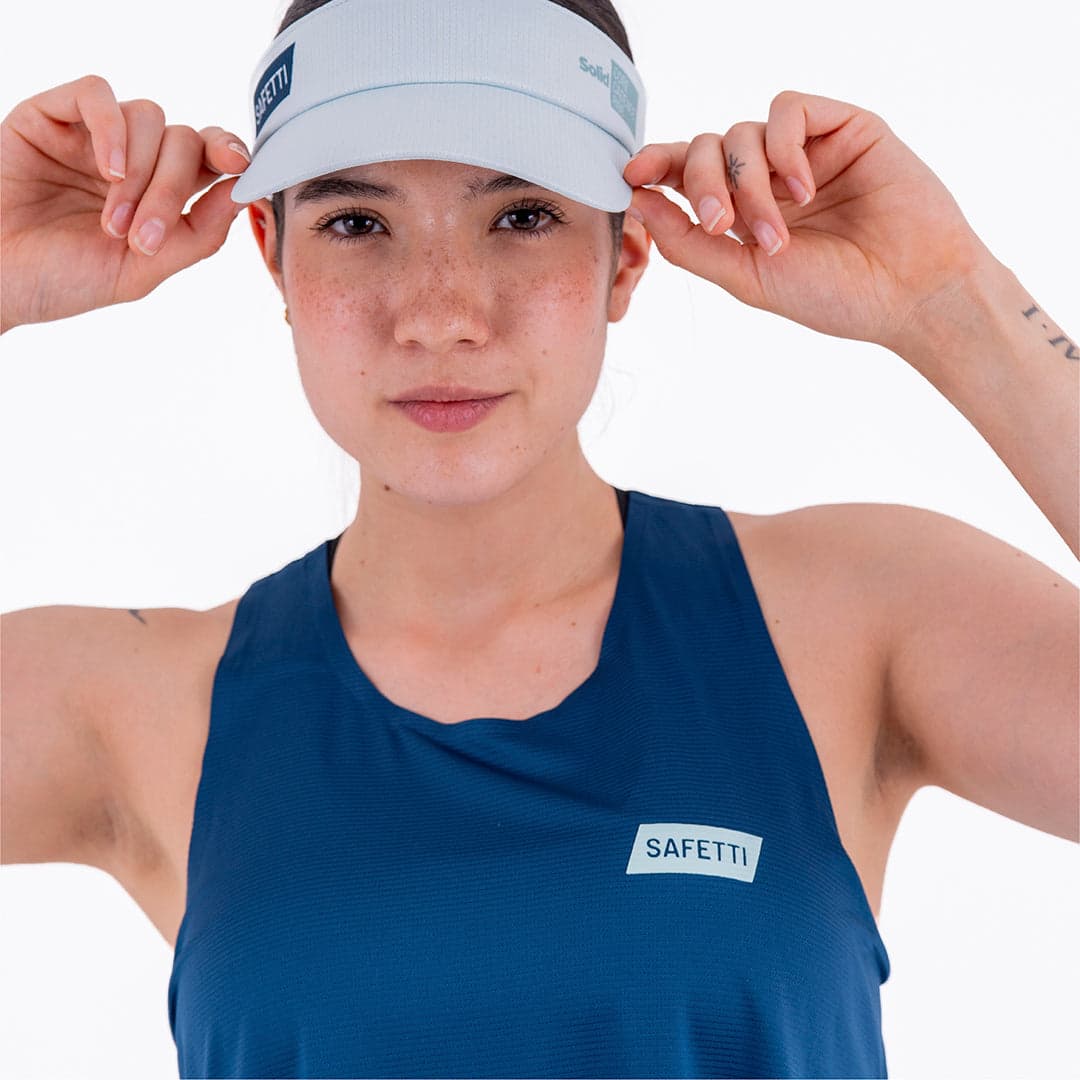 CAMISETA RUNNING MANGA SISA LEVIT AZUL OSCURO PARA MUJER - imagen 6