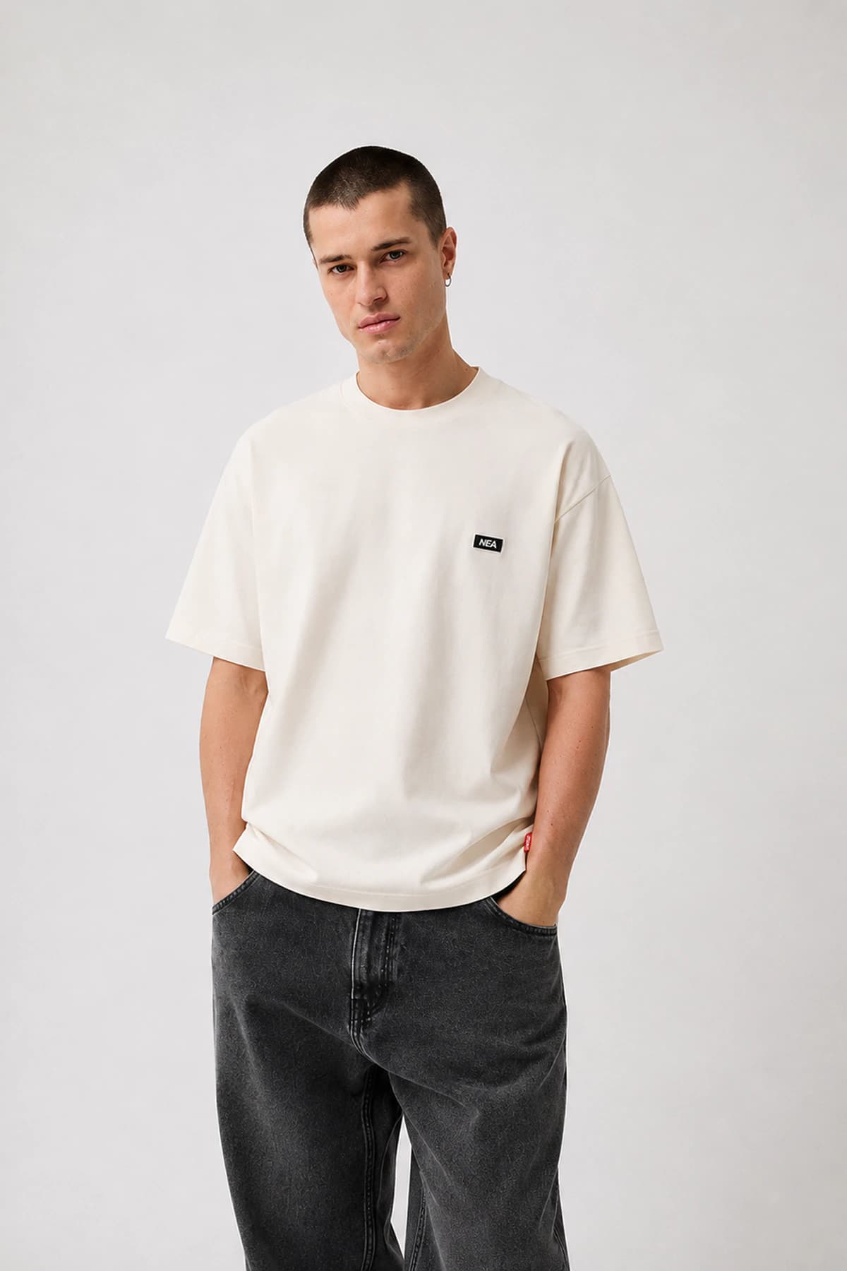 CAMISETA OVERSIZE CAPONE MARFIL NEA - imagen 2