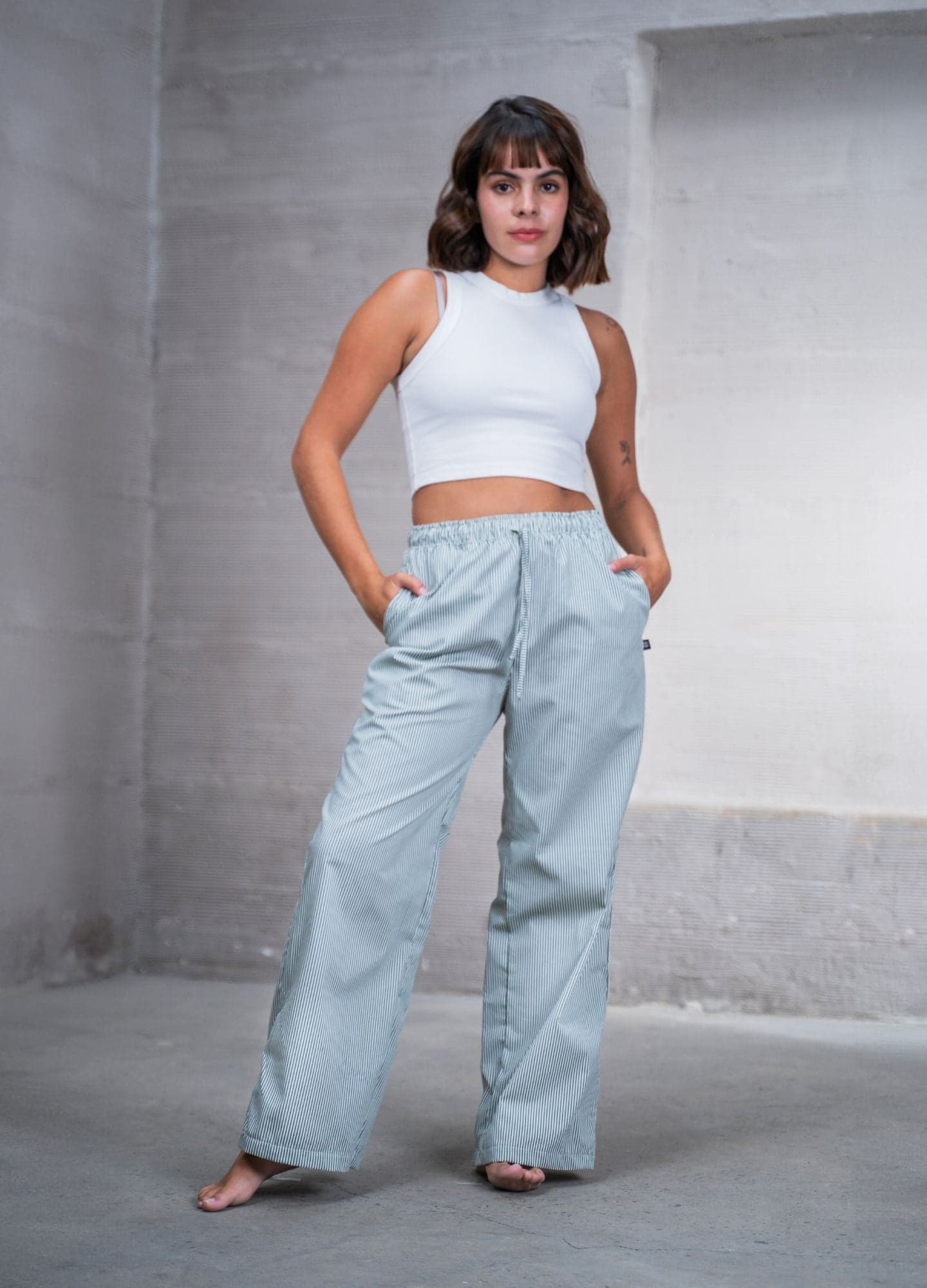 Pantalón Rayas - Verde