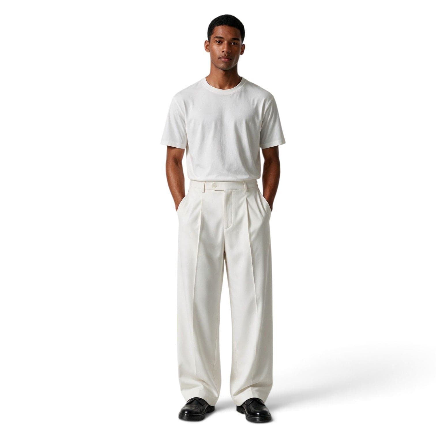 Pantalón beige con pretina cruzada - imagen 2