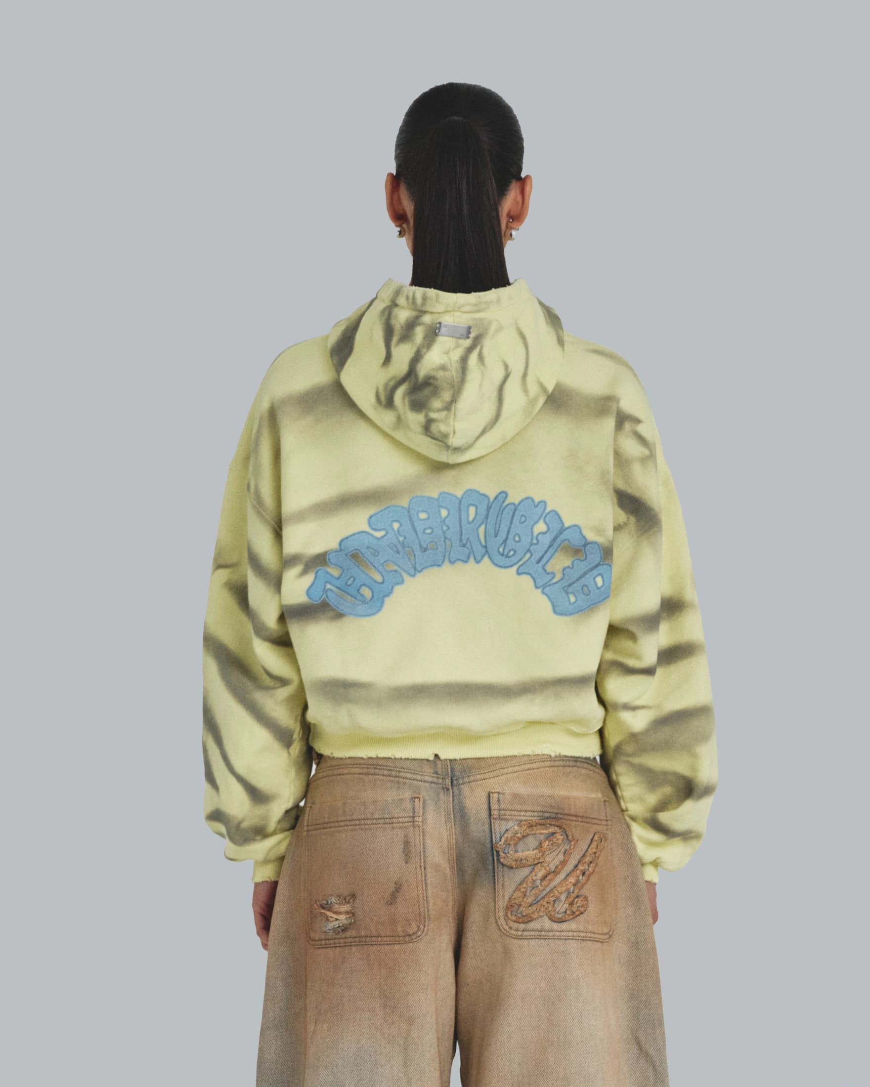 W Holy State Divinity Boxy Fit Hoodie Aged Yellow - imagen 7