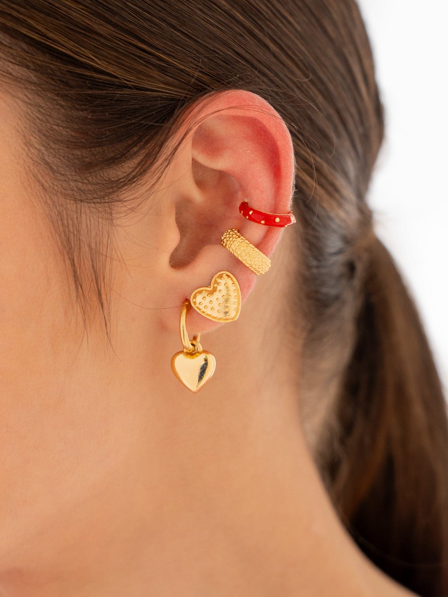 Set X4 Aretes Corazón - imagen 2