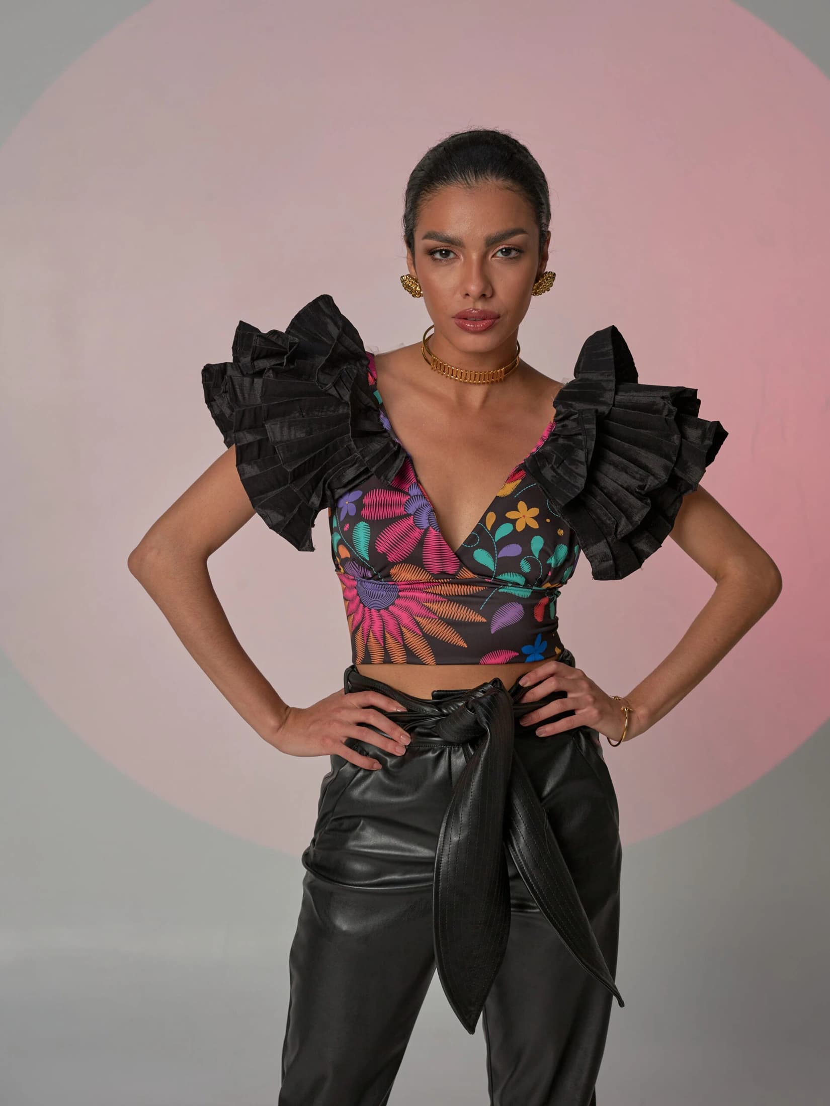 Top Nao Negro Estampado - imagen 2