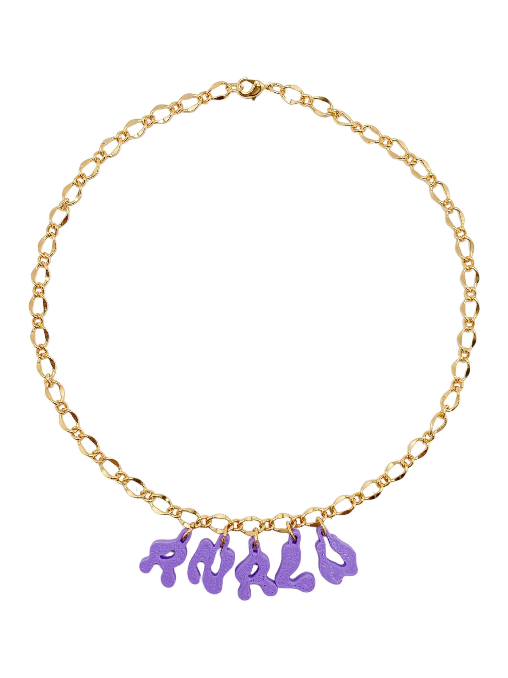 3D custom necklace 5 letters - imagen 3