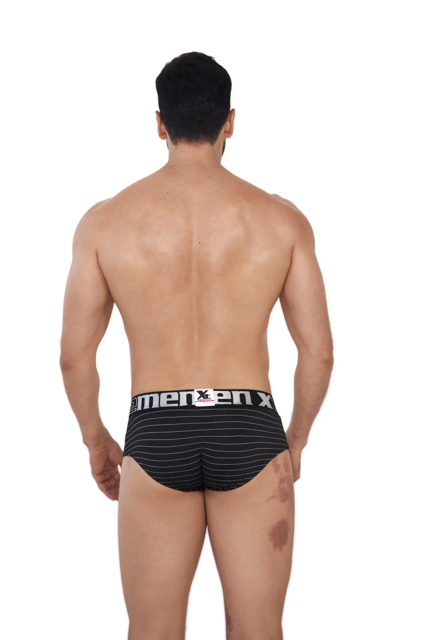 BRIEF MICROFIBRA RAYAS BLANCO - imagen 4
