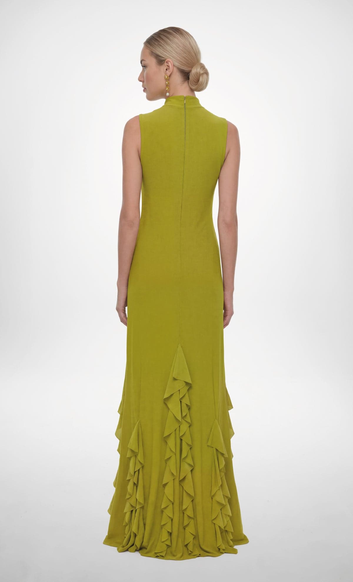 Vestido largo Aneta Chartreuse - imagen 2