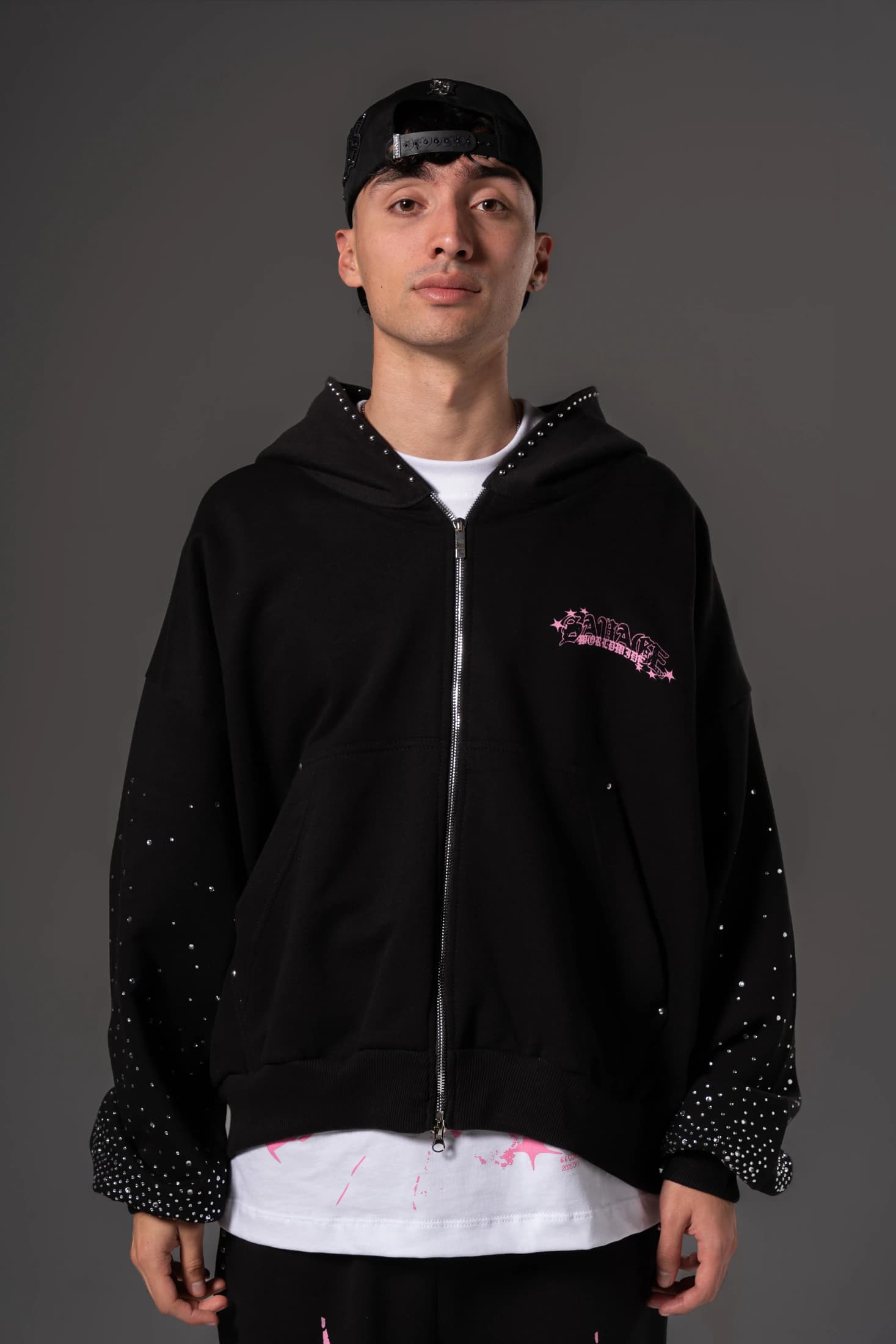 Double Zip Hoodie Boxy fit World wide  14649
