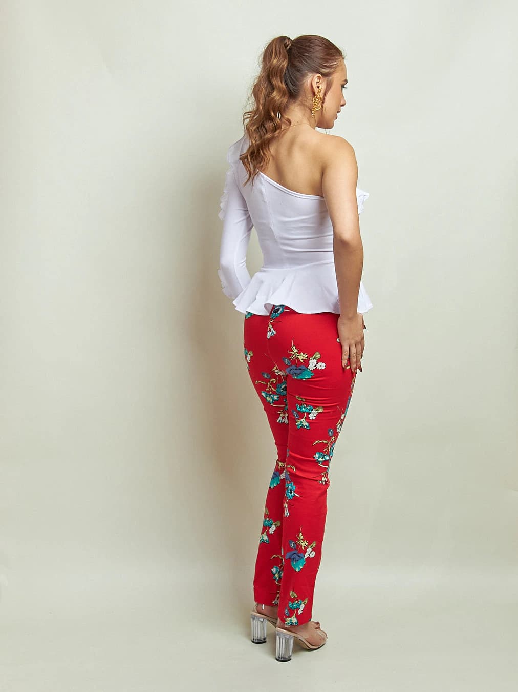 Pantalón Murex Rojo Flores - imagen 3