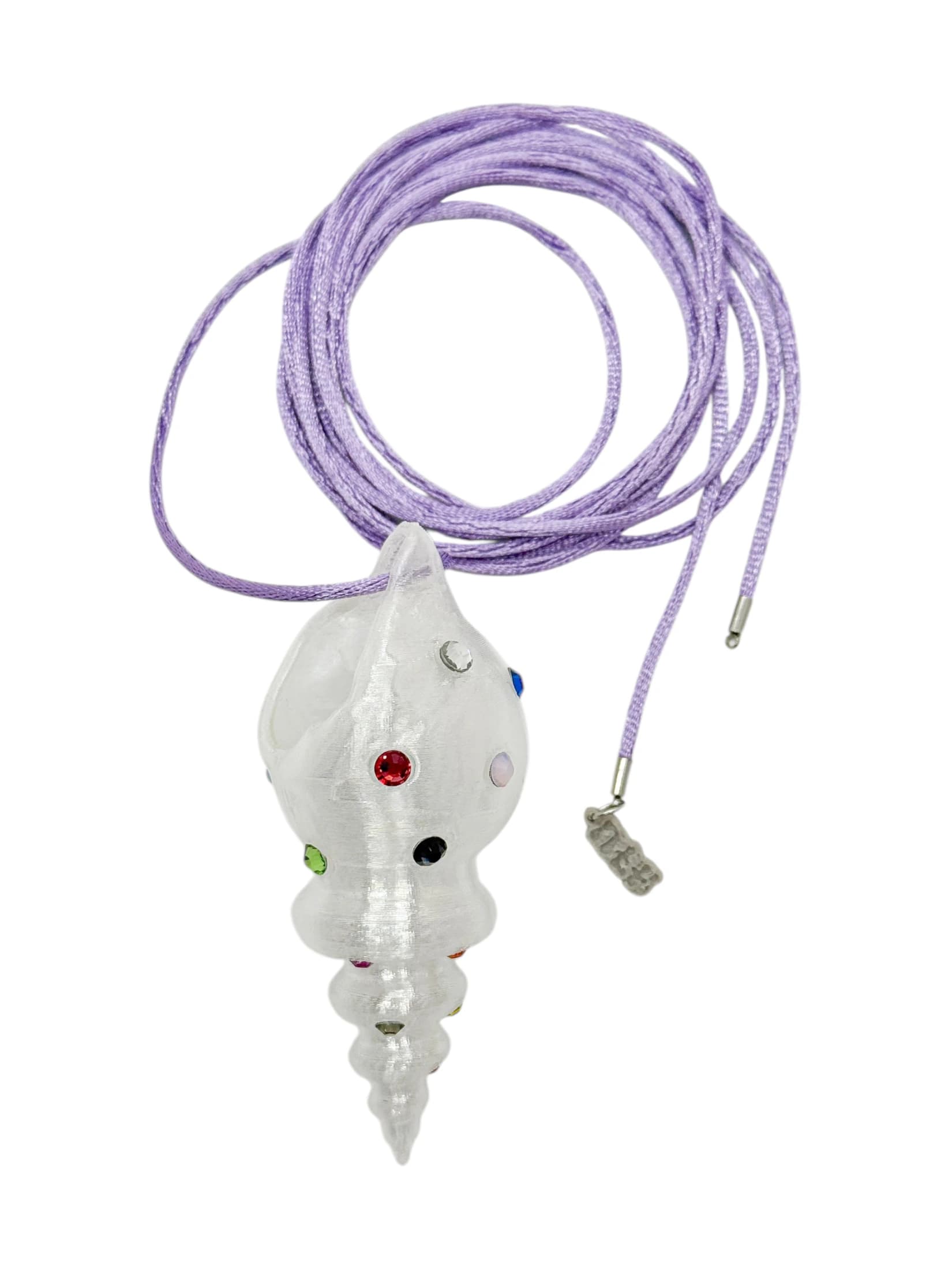 shell necklace transparente con cristales - imagen 6