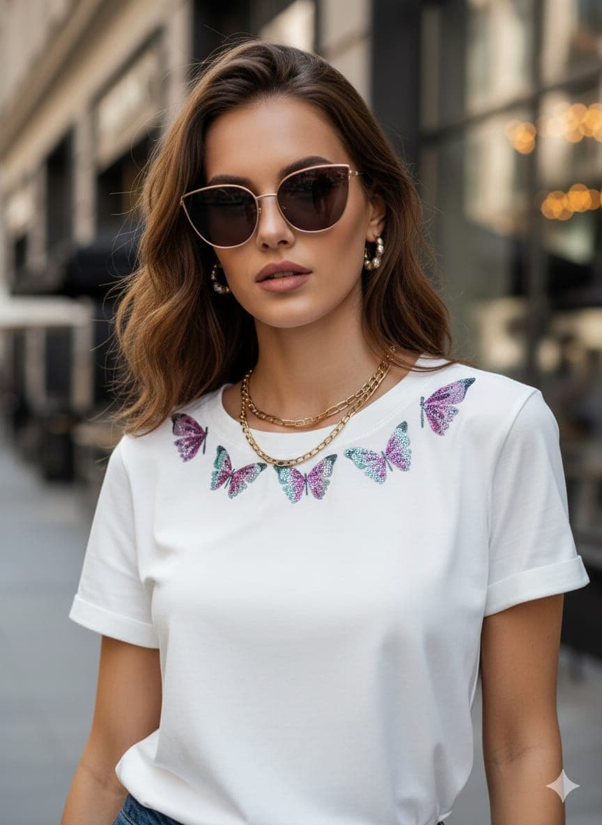 CAMISETA SHINY BUTTERFLY - imagen 1