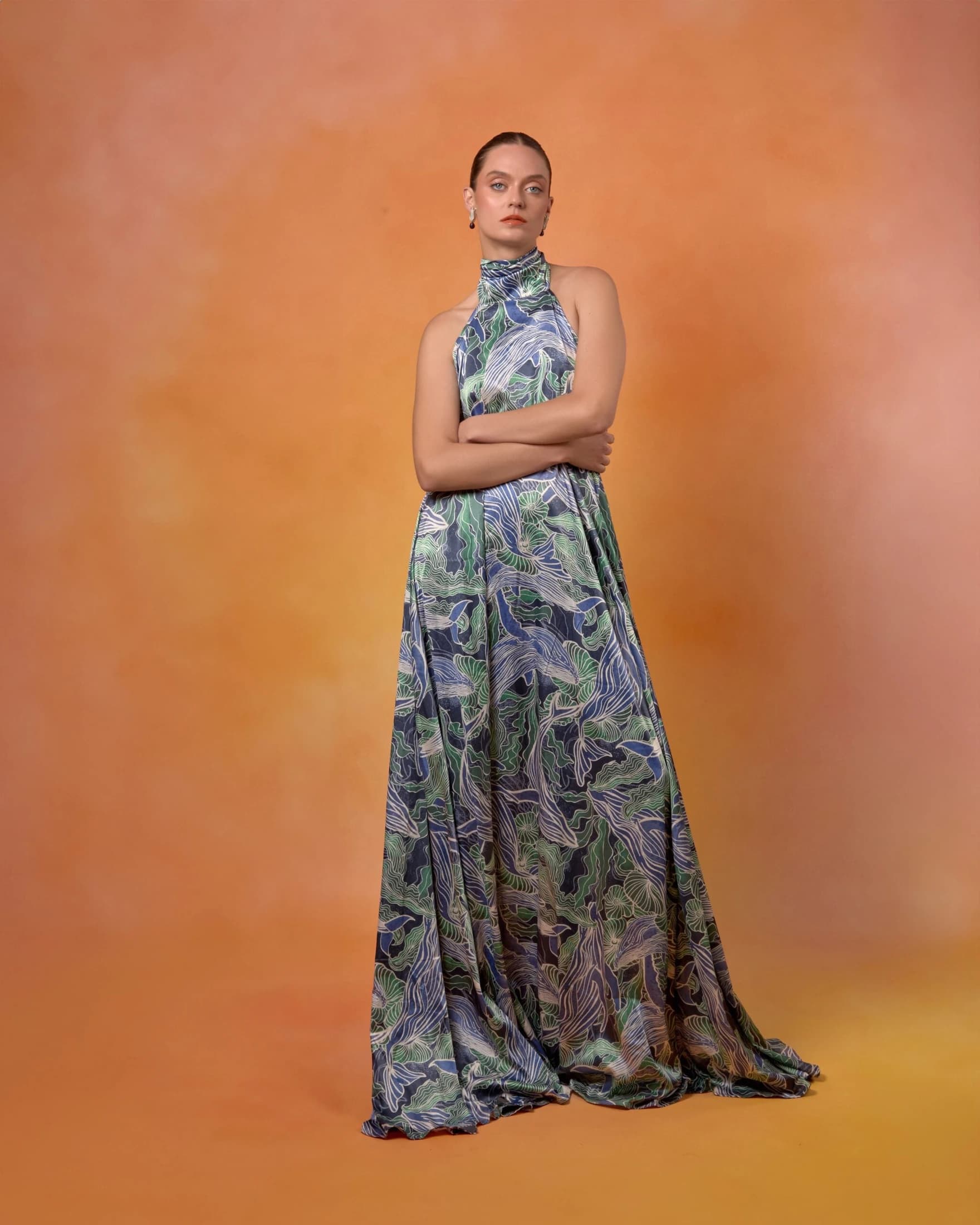 Vestido Apolinary Estampado Ballenas - imagen 6