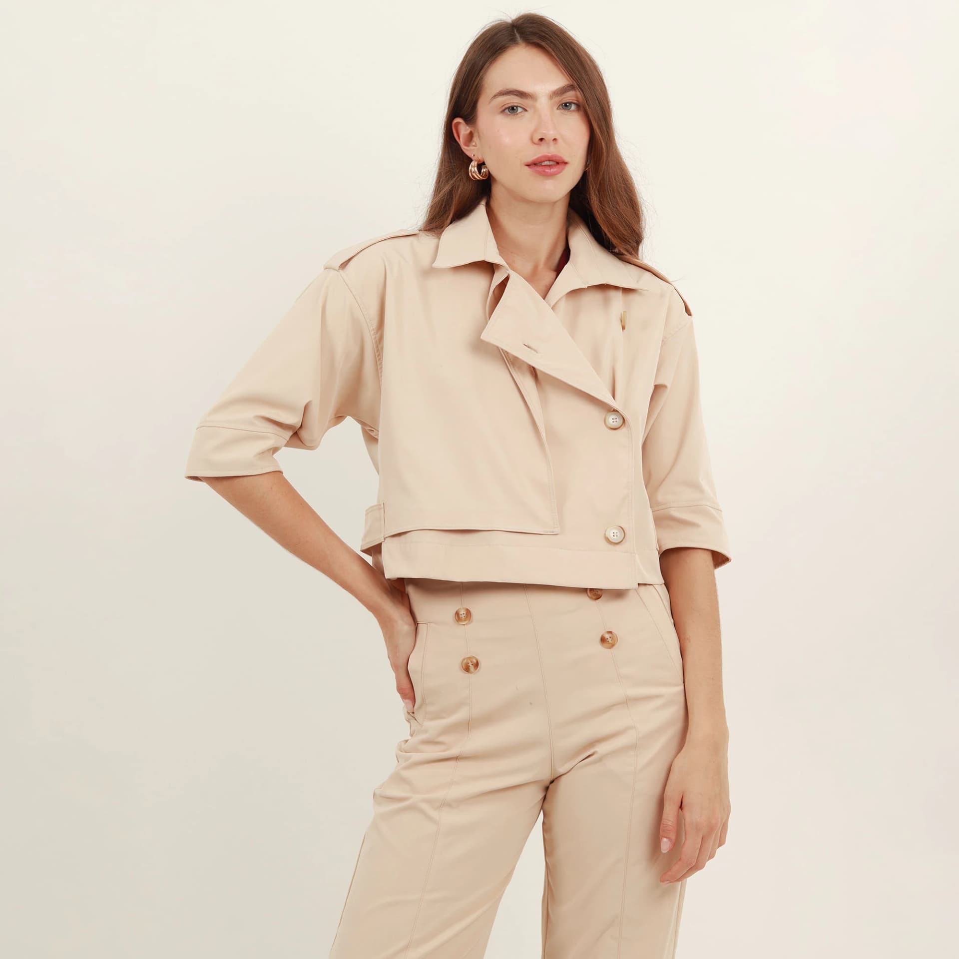 Blusa Cuello Solapa Manga 3Cuartos - imagen 3