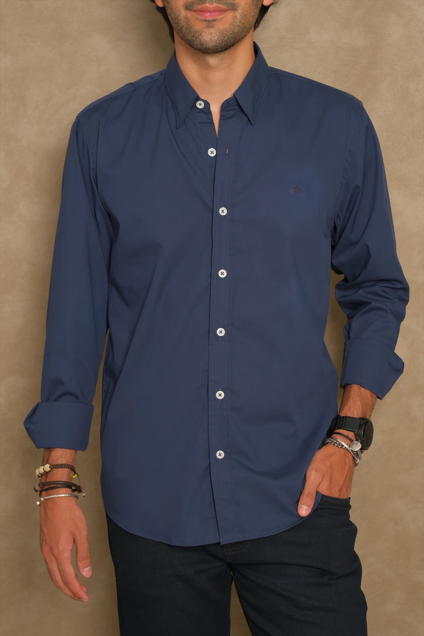 CAMISA NON IRON NAVY