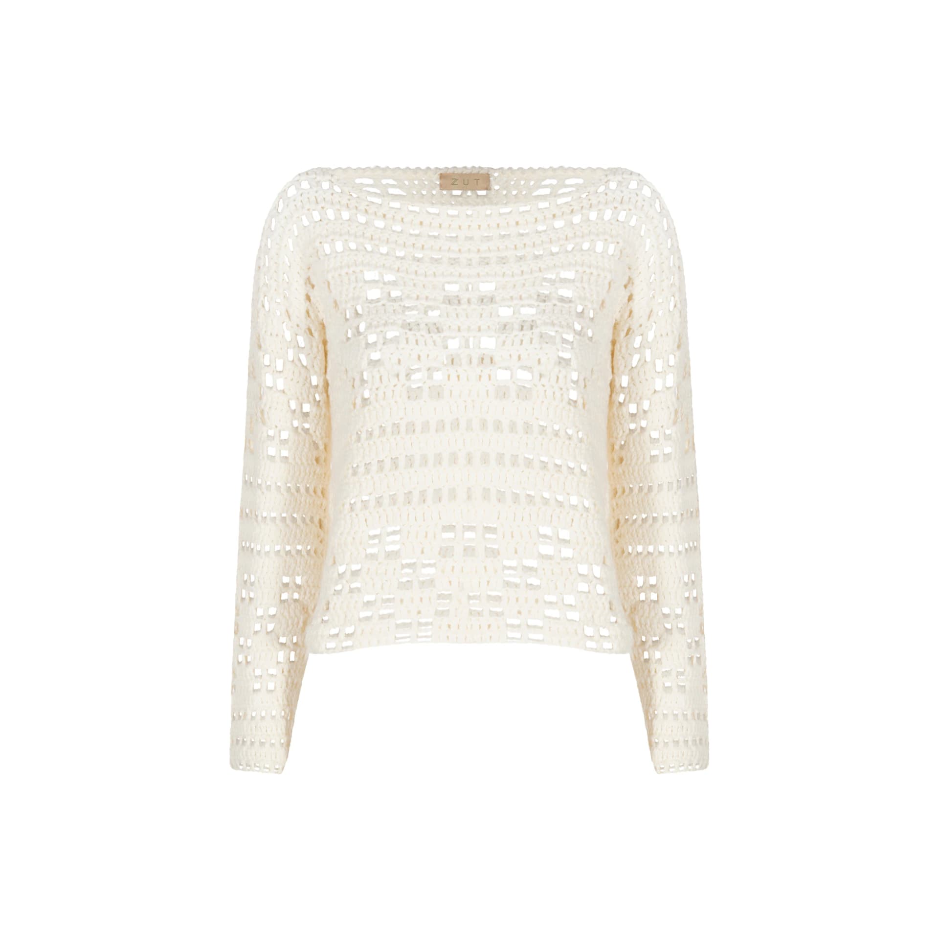 MARGARA CROCHET MESH SWEATER