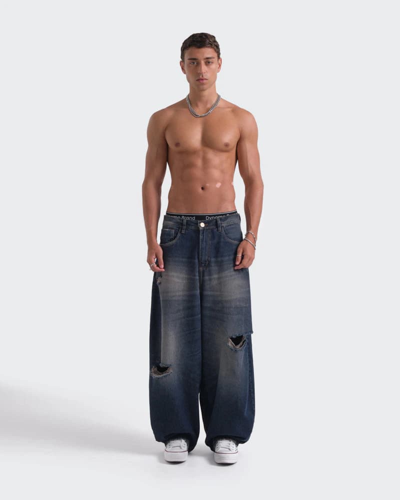 Jeans Azul Barrel Rogue Wash - imagen 7