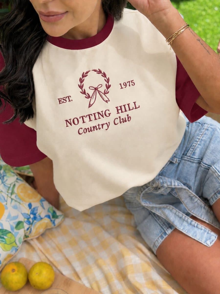 Camiseta oversized Notting (mantequilla -vino) - imagen 1