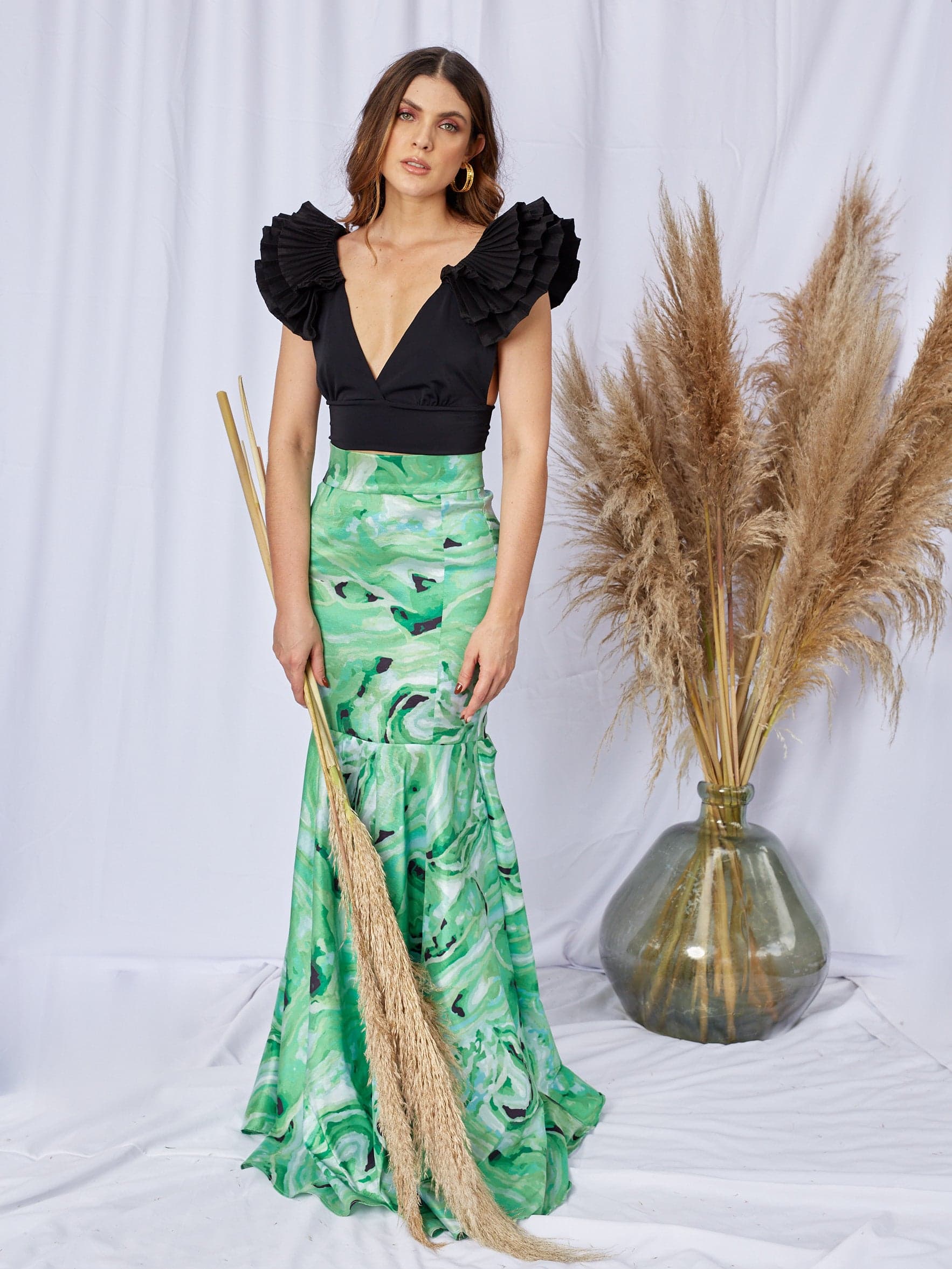 Falda Zapatoca Verde Estampado - imagen 2