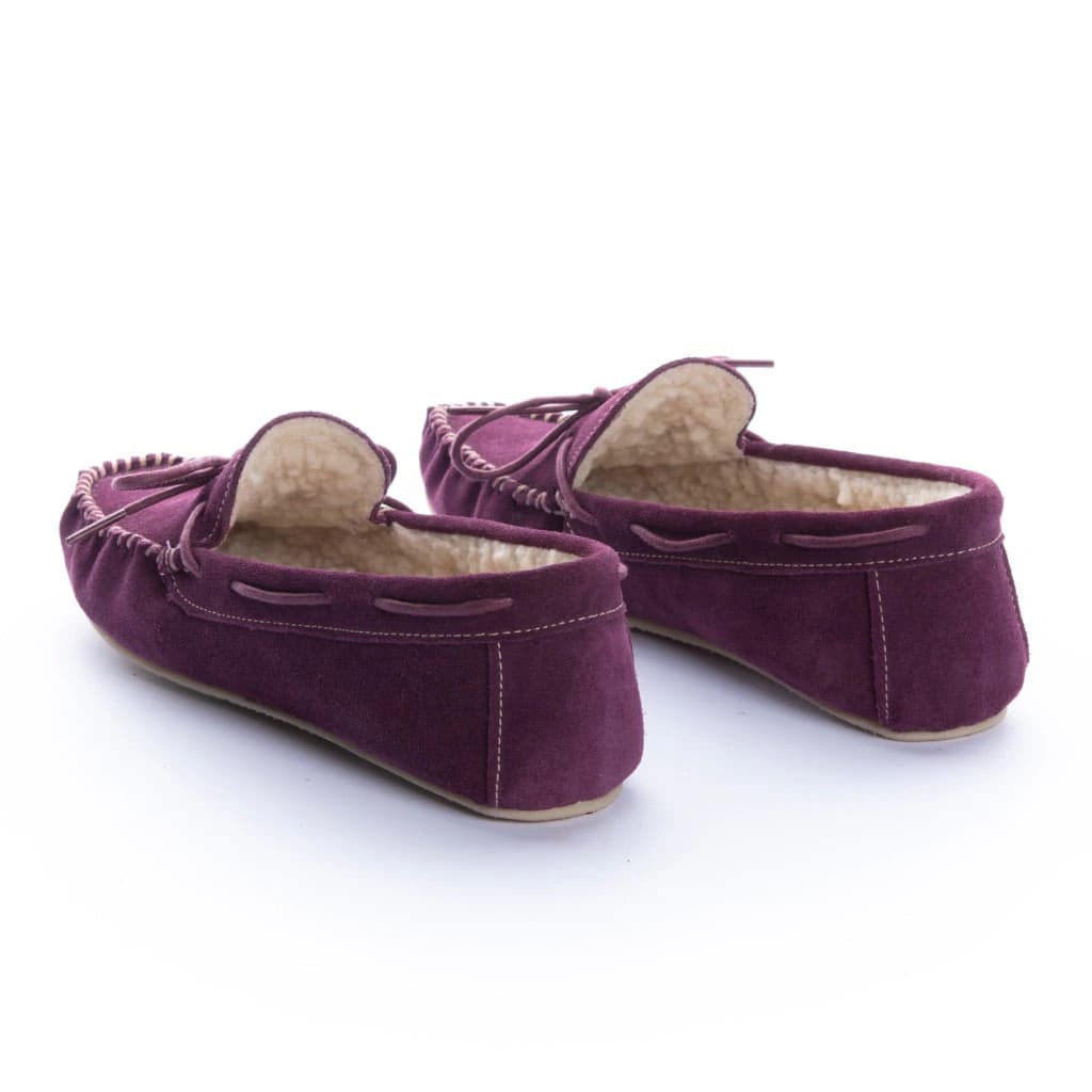 Pantuflas Apaches Mujer Peluche Uva - imagen 3