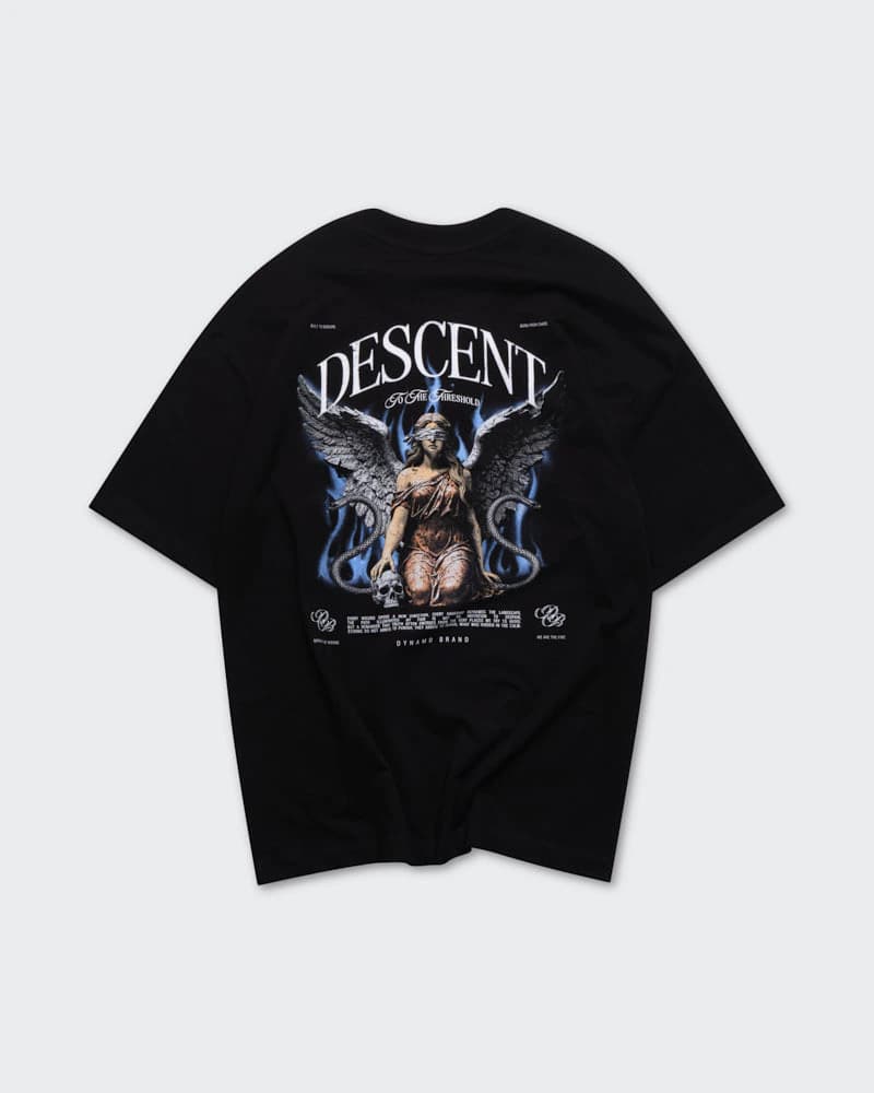 Camiseta Negra Oversize Descent - imagen 4